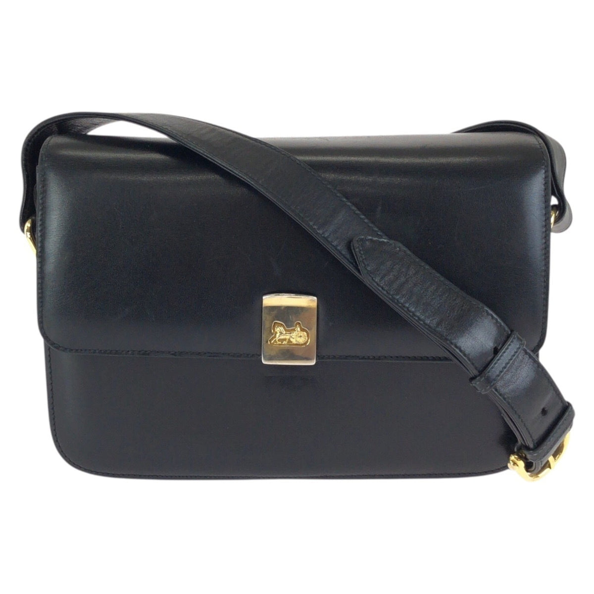 Celine Black Leather Pochette Shoulder Bag (Pre-Owned)
