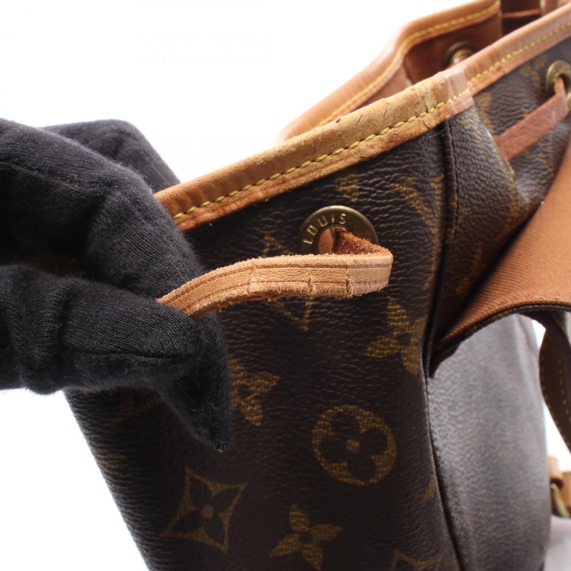 Louis Vuitton Brown Monogram Coated Canvas Backpack Handbag (Pre-Owned)