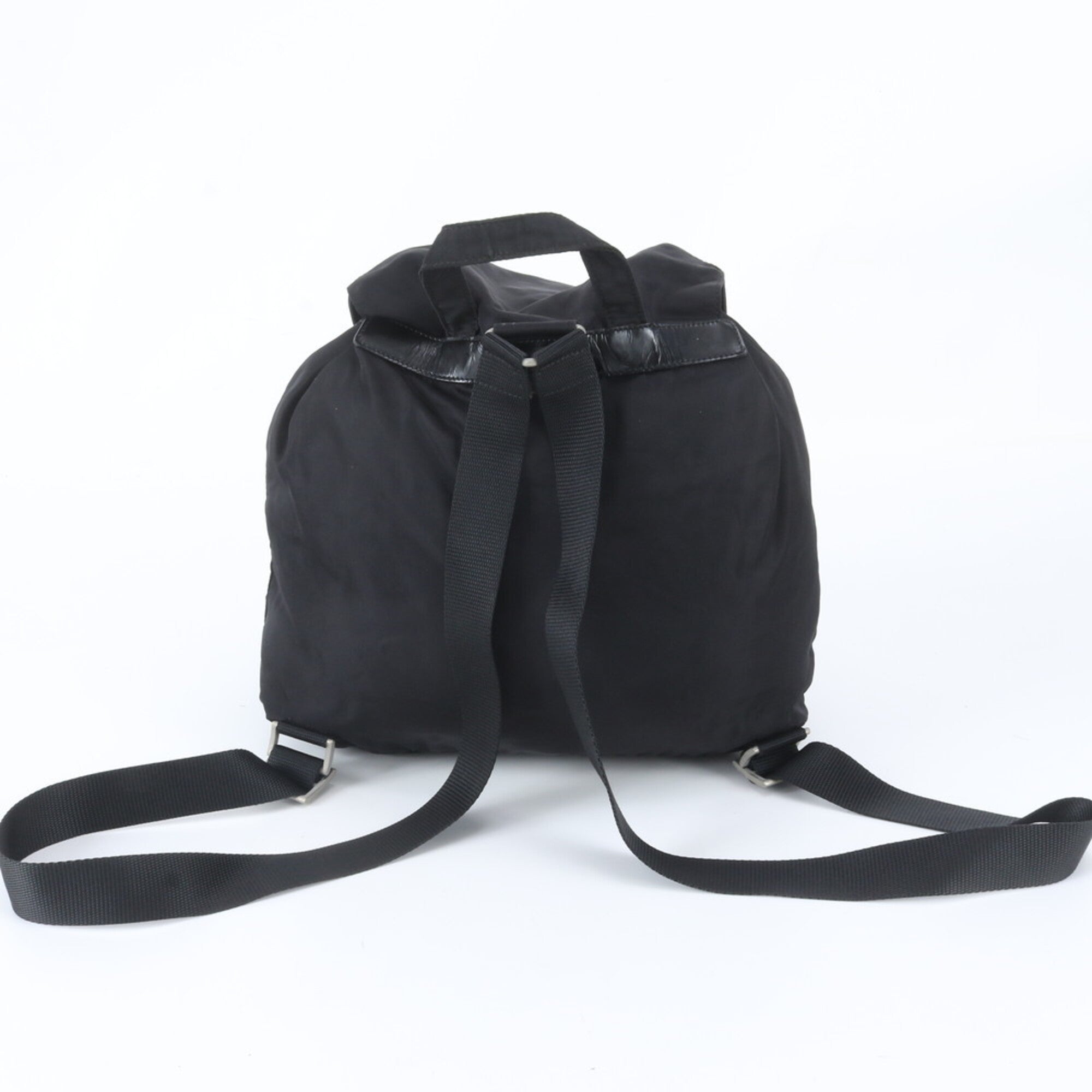 Prada Black Nylon Leather Backpack (Pre-Owned)