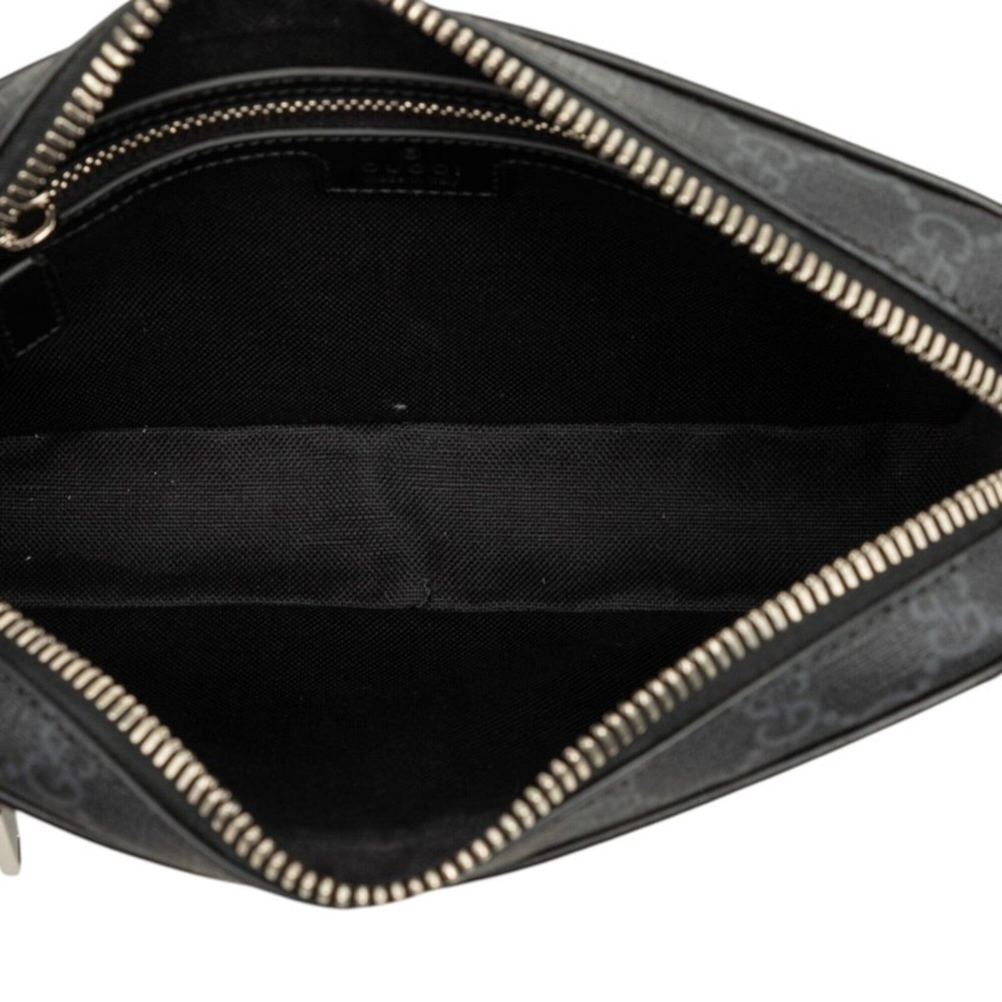 Gucci Gray Navy Red Color Leather Shoulder Bag Sling Bag (Pre-Owned)