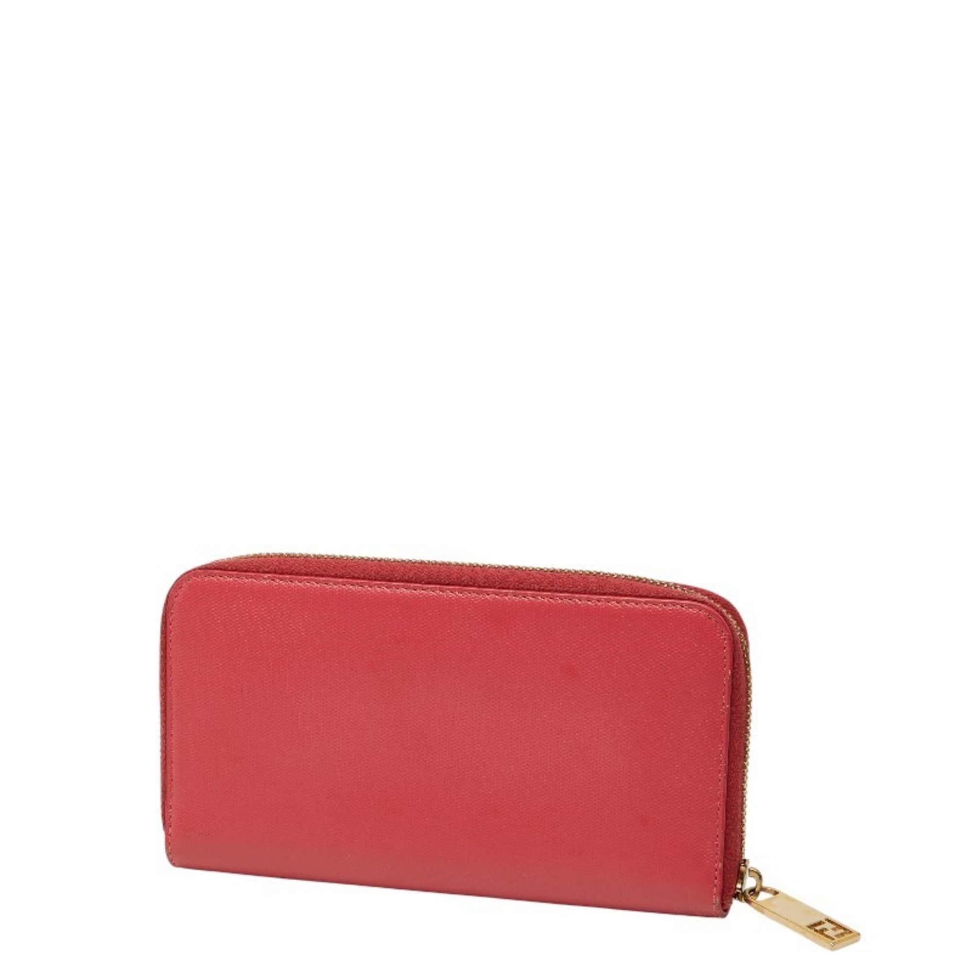 Fendi Pink Leather Coin Purse/Coin Case (Pre-Owned)