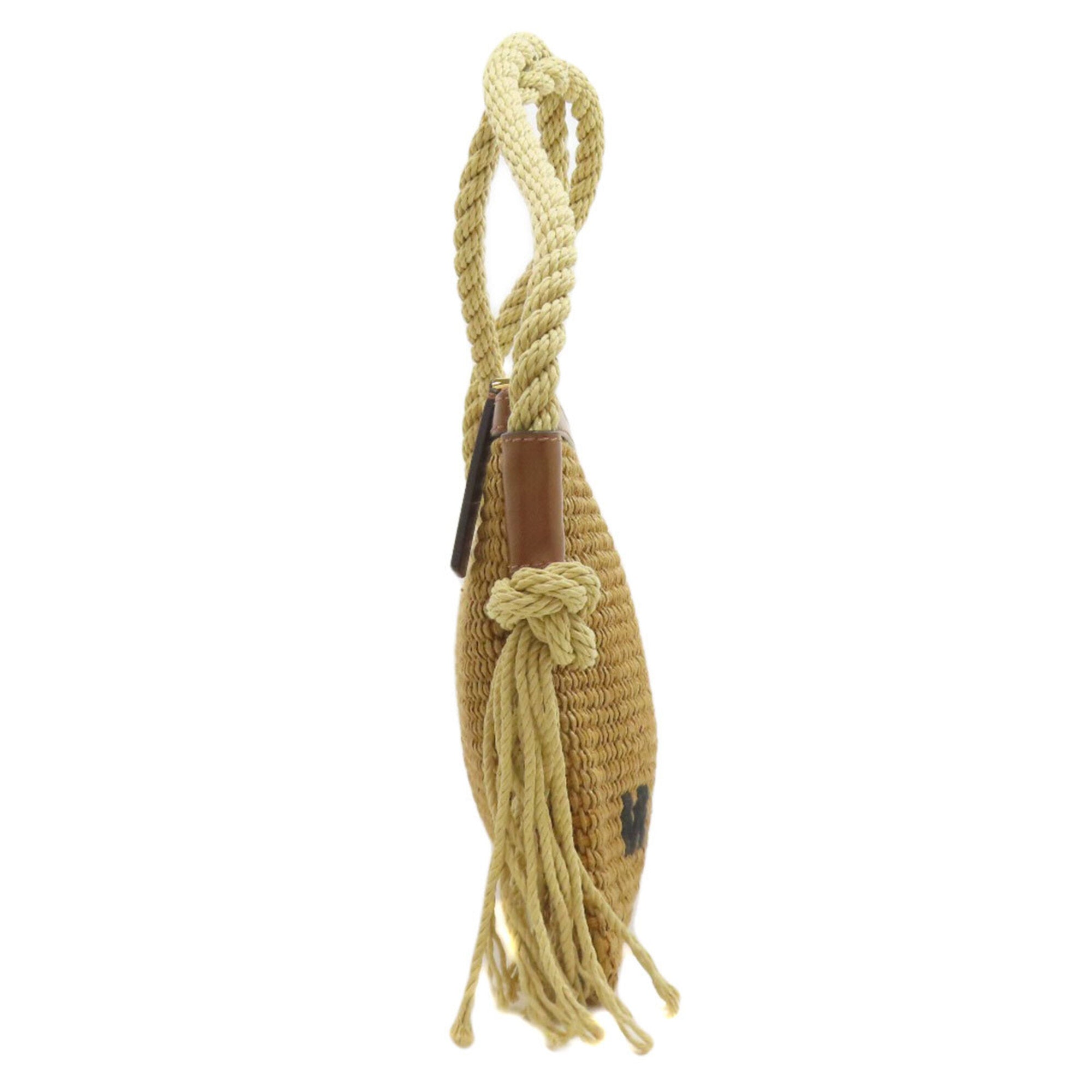 Marni Brown Raffia Shoulder Bag (Pre-Owned)