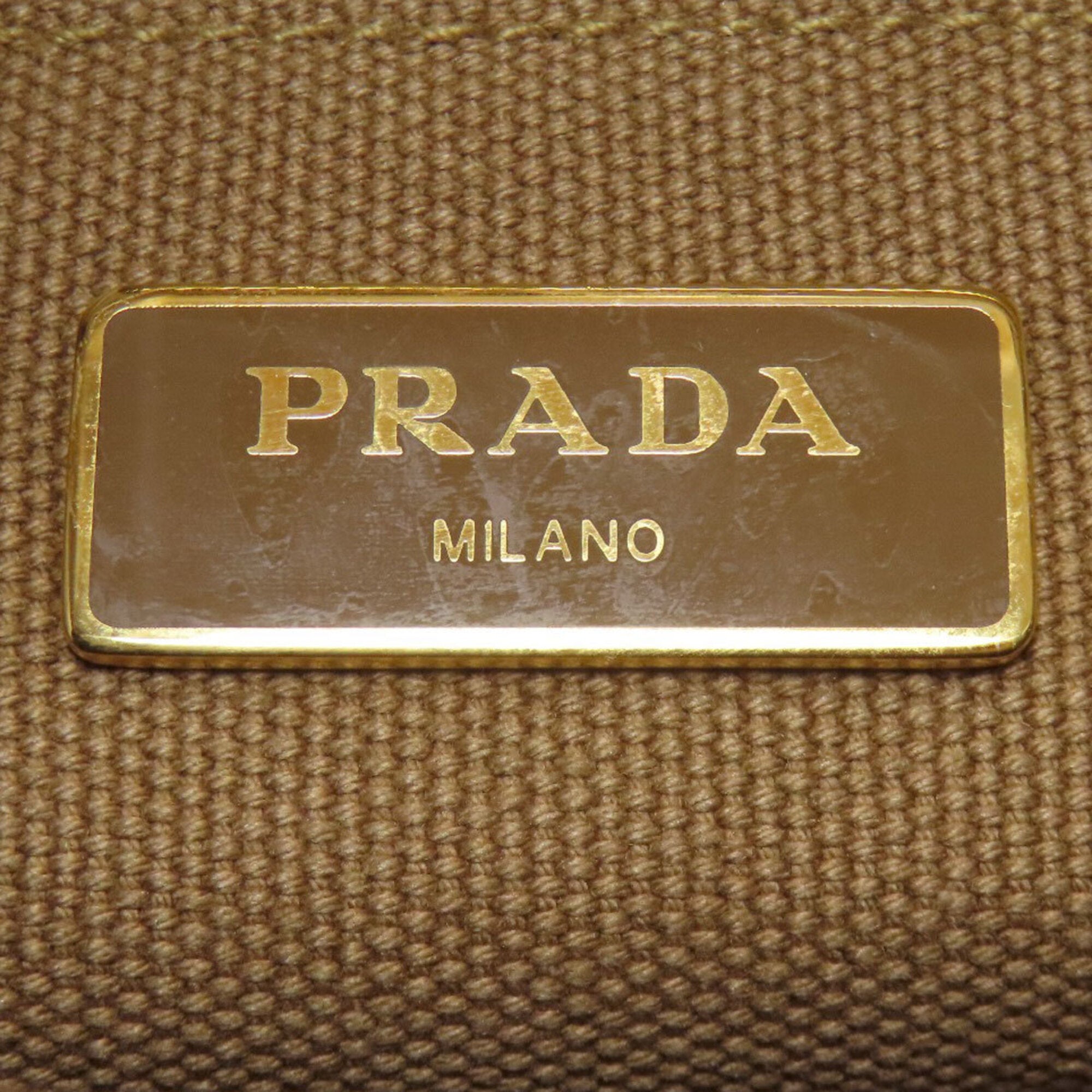 Prada Brown Canvas Handbag (Pre-Owned)