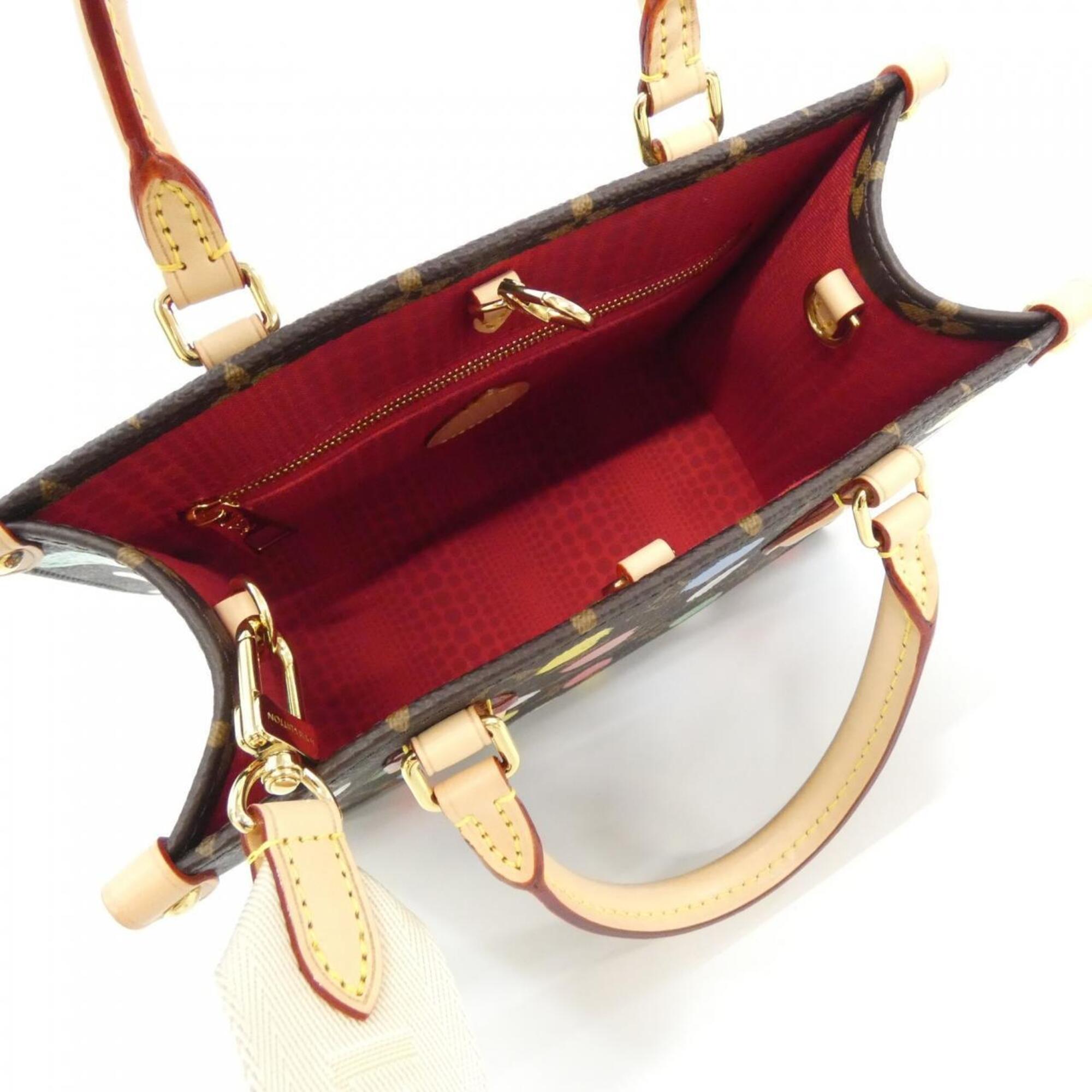 Louis Vuitton Marron Coated Canvas Handbag Pouch (Pre-Owned)