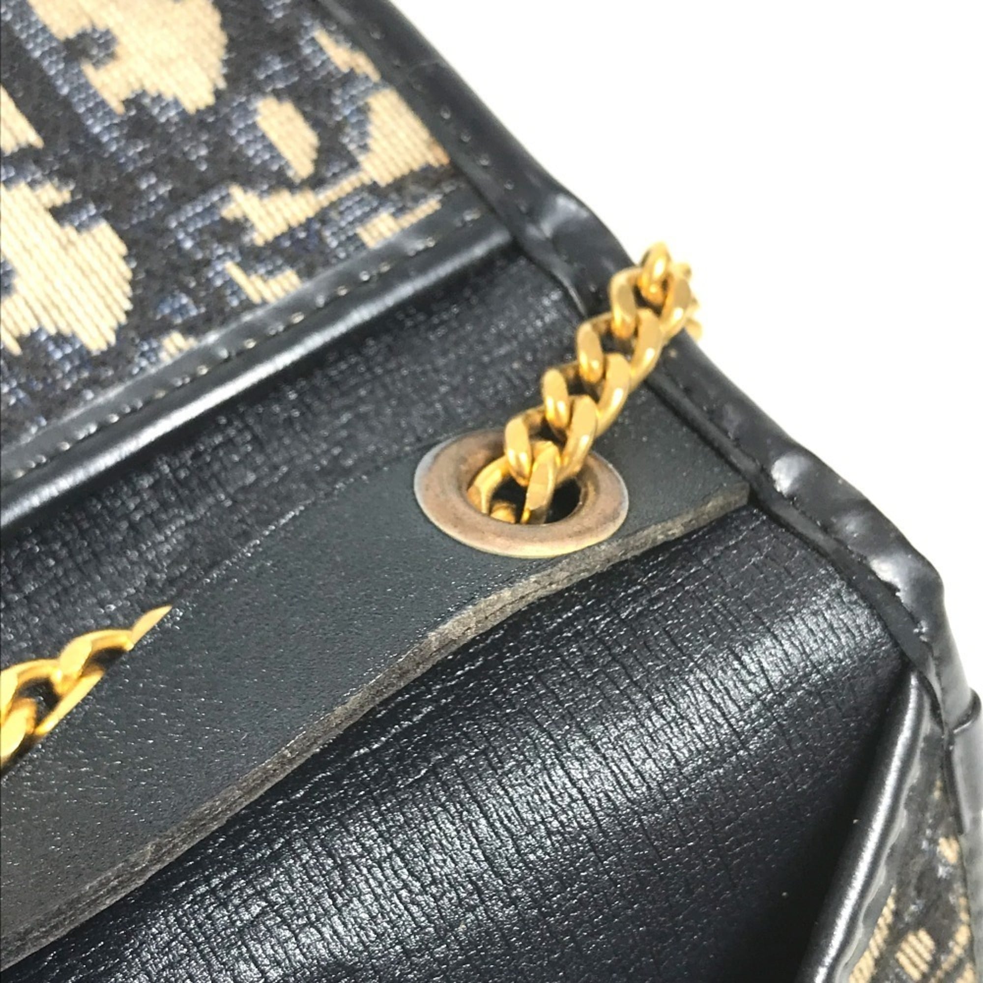 Christian Dior Navy Trotter Clutch Bag Shoulder Bag (Pre-Owned)