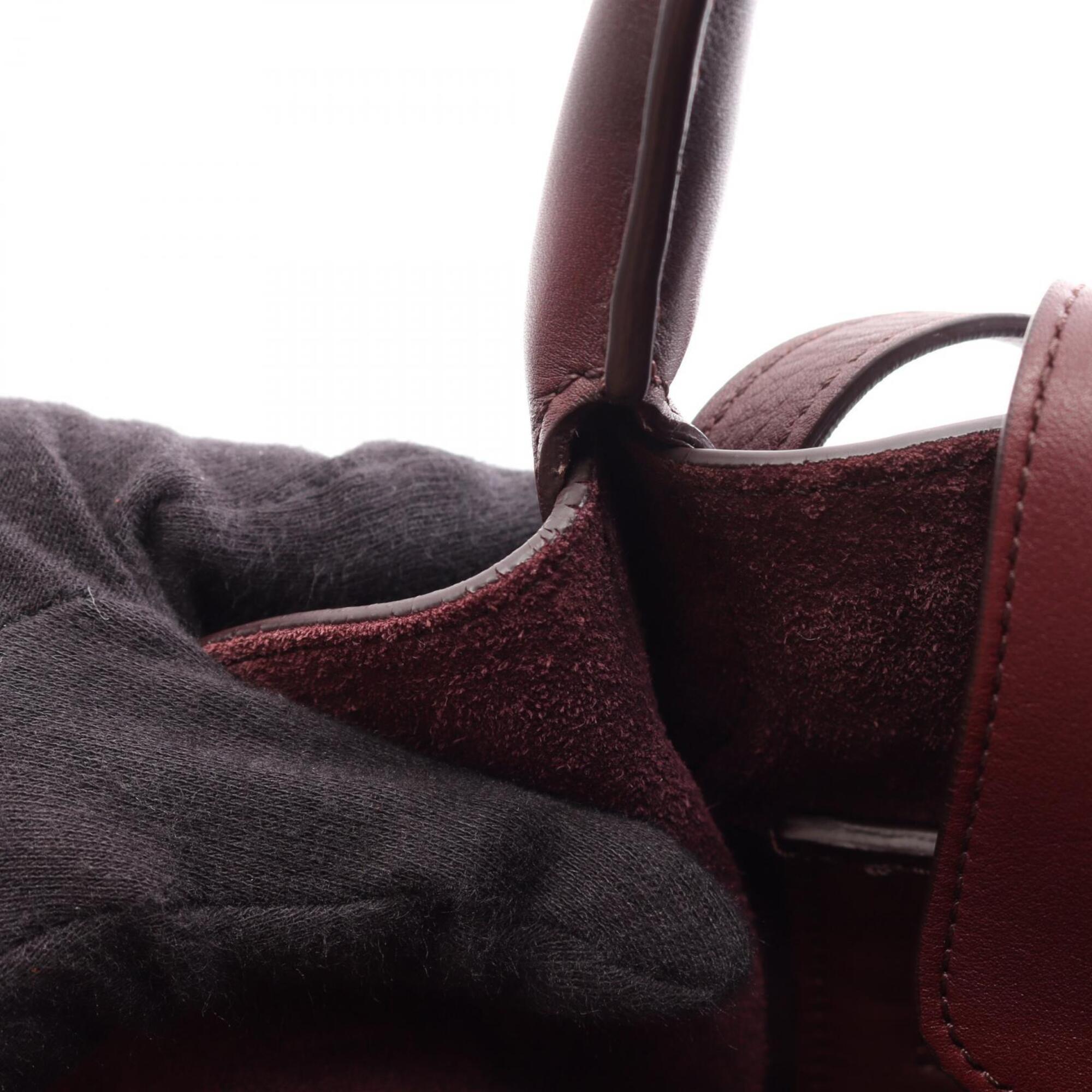 Celine Bordeaux Leather Handbag (Pre-Owned)