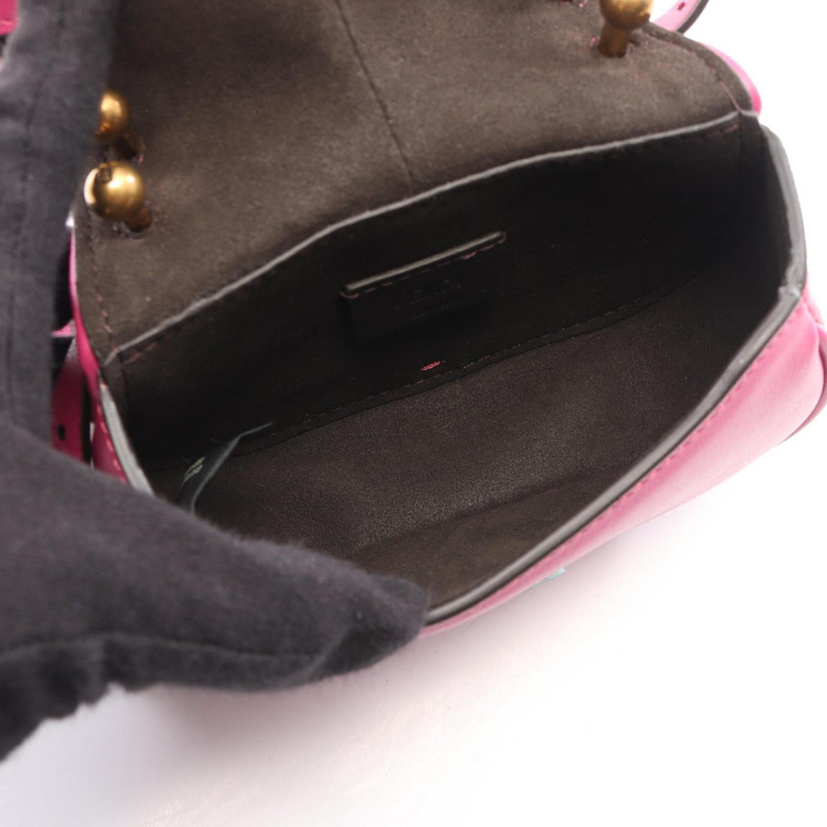 Fendi Pink Leather Handbag Shoulder Bag (Pre-Owned)