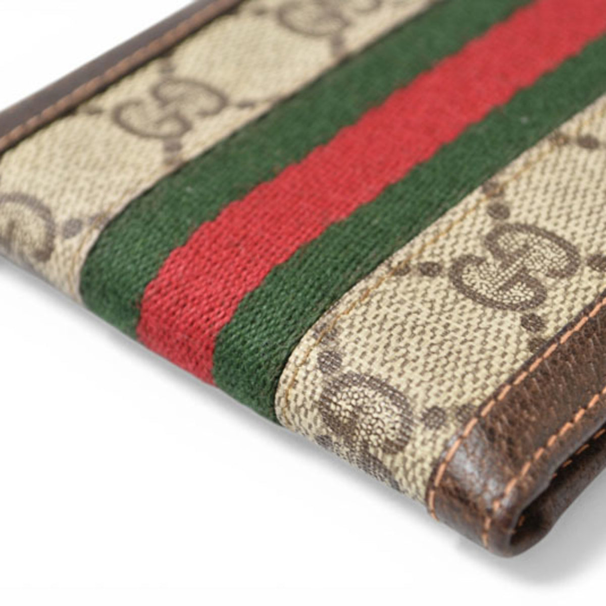 Gucci Black Brown Green Red Color Gg Plus Wallet (Bi-Fold) (Pre-Owned)