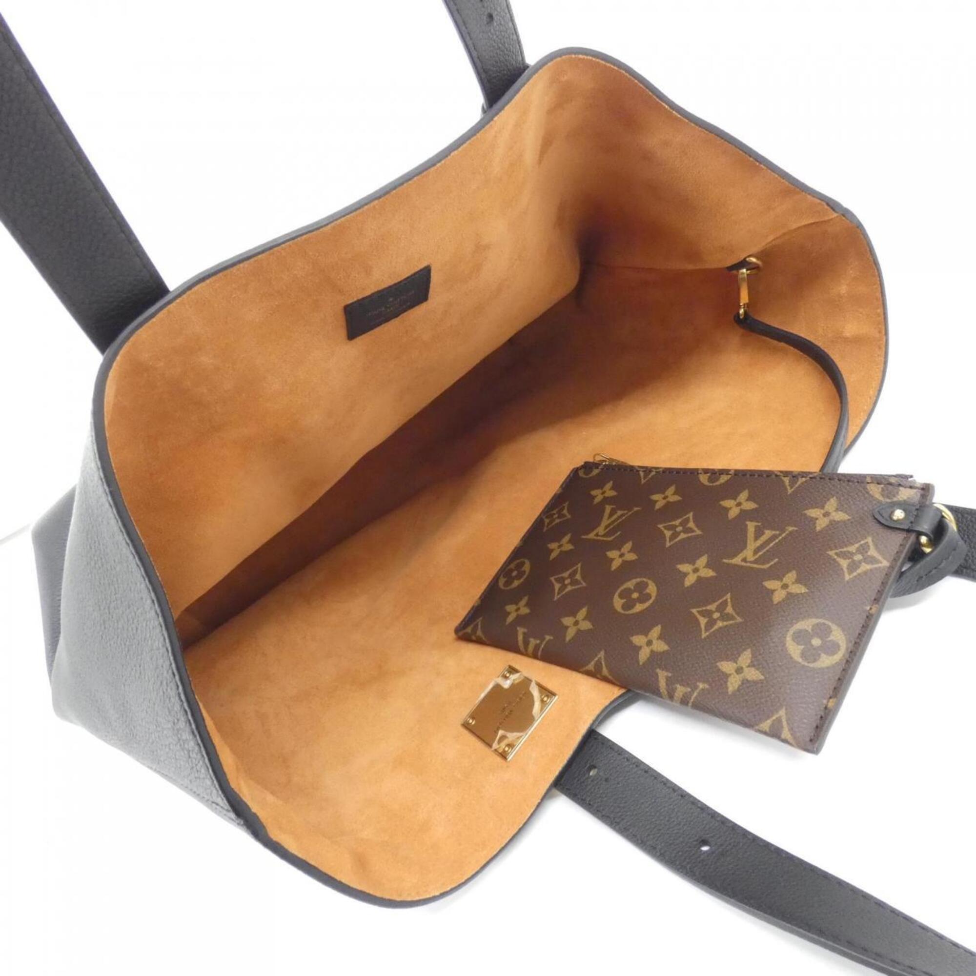 Louis Vuitton Black Leather Handbag Pouch (Pre-Owned)
