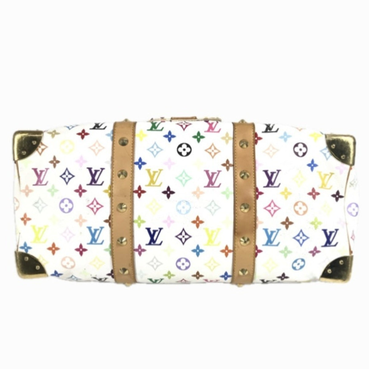 Louis Vuitton Blanc Monogram Multi-Color White Monogram Multicolore Boston Bag Handbag (Pre-Owned)