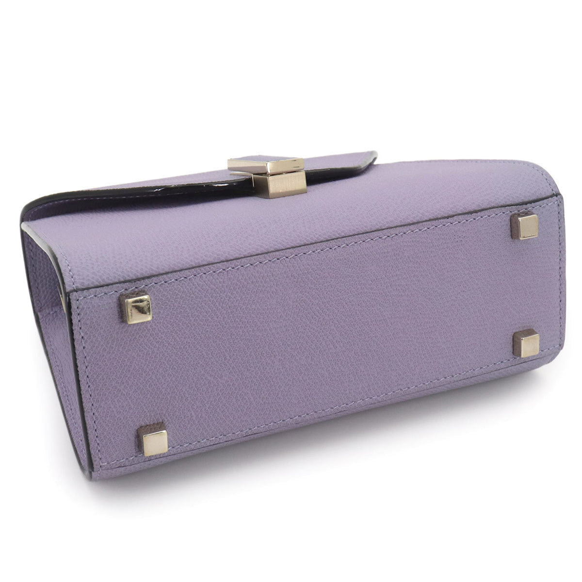 Valextra Purple Leather Handbag (Pre-Owned)