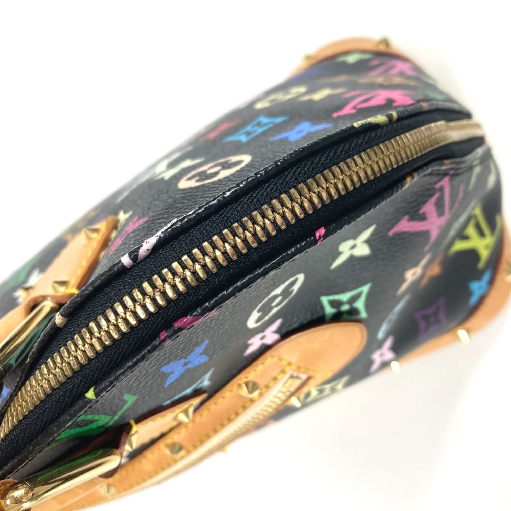 Louis Vuitton Black Multi-Color Noir Monogram Multicolore Handbag Tote Bag (Pre-Owned)
