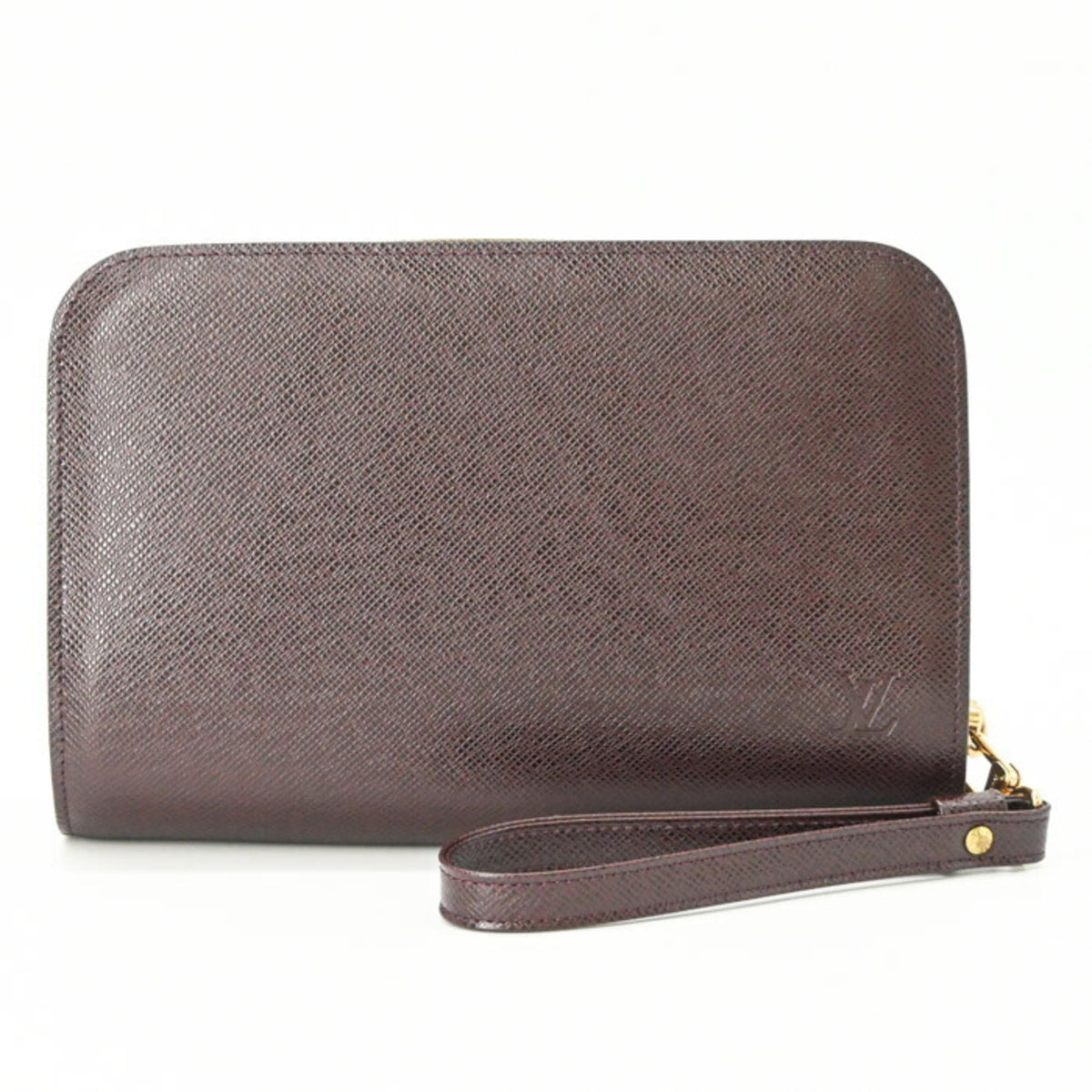 Louis Vuitton Taiga Bordeaux Taiga Leather Clutch Bag (Pre-Owned)