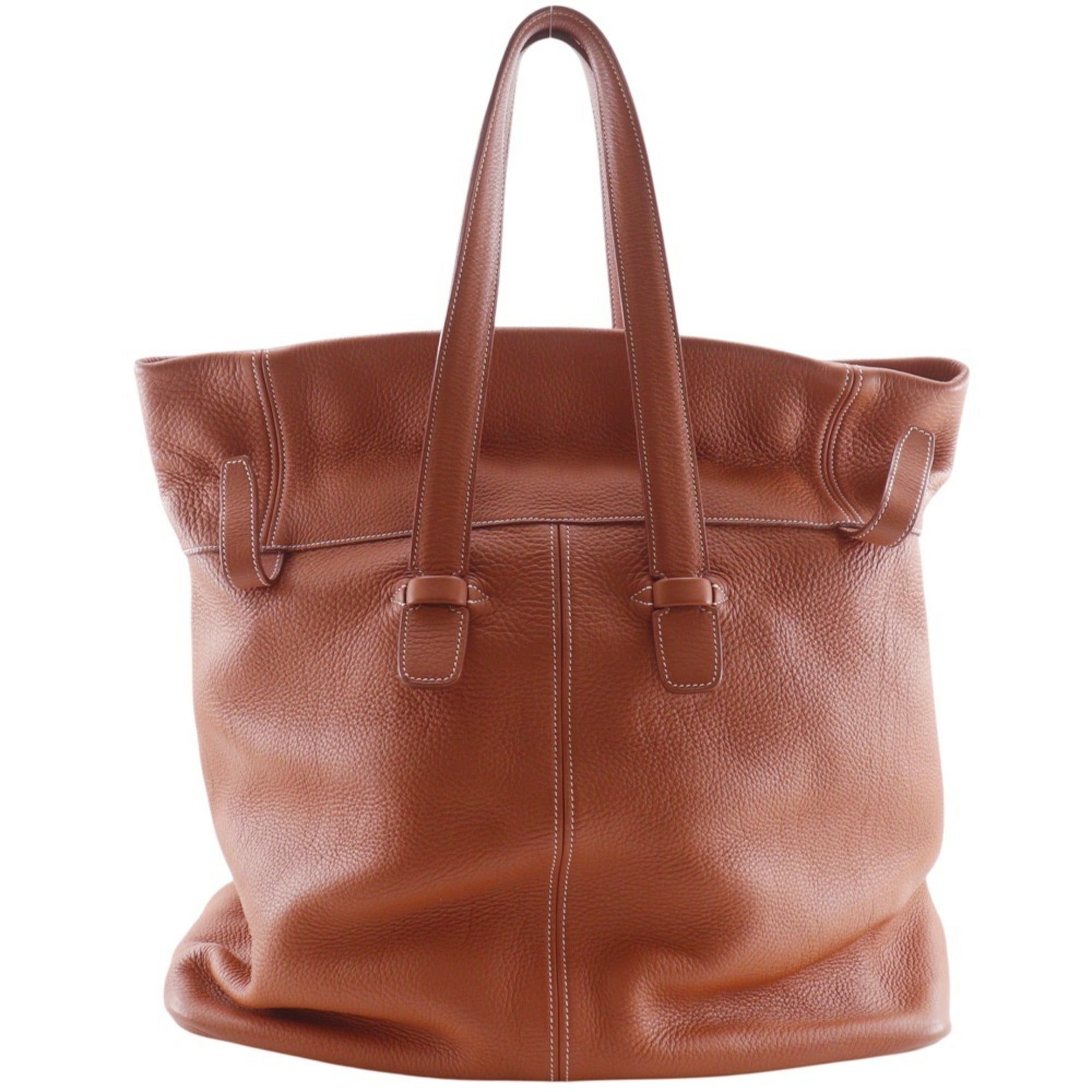 Hermes Brown Taurillon Clemence Leather Tote Bag (Pre-Owned)