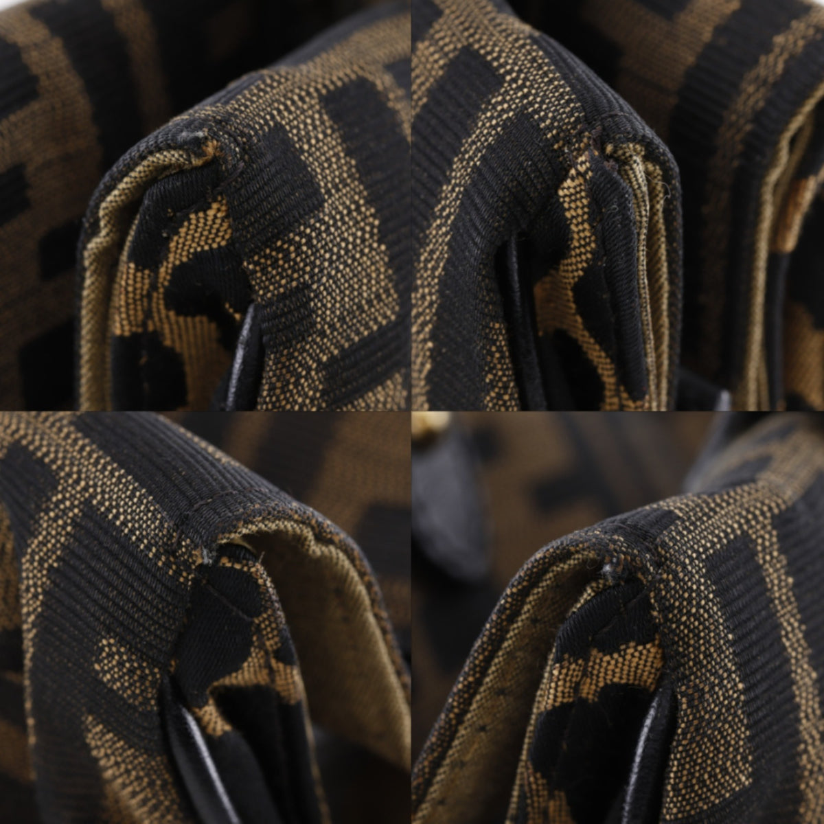 Fendi Zucca Brown Nylon Canvas Tote Bag (Pre-Owned)