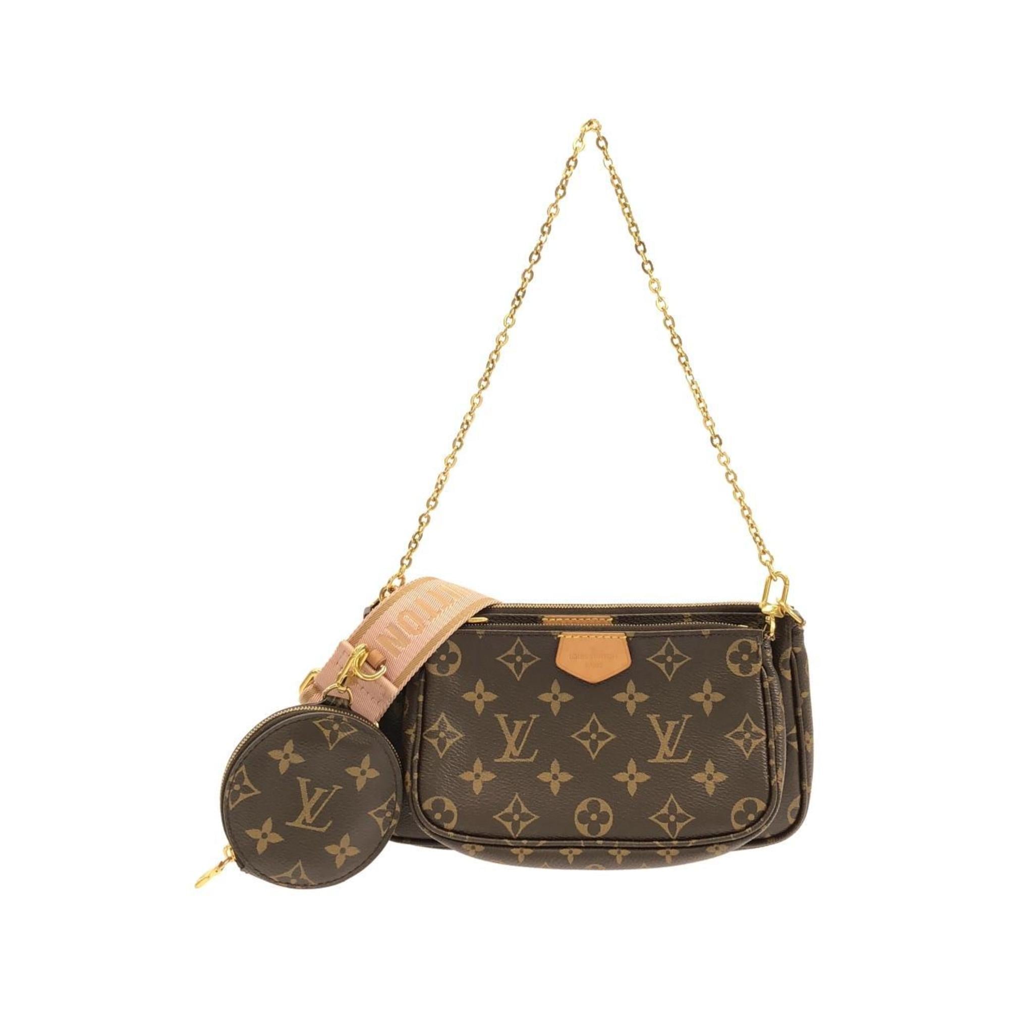 Louis Vuitton Brown Rose Clair Coated Canvas Pochette Shoulder Bag (Pre-Owned)