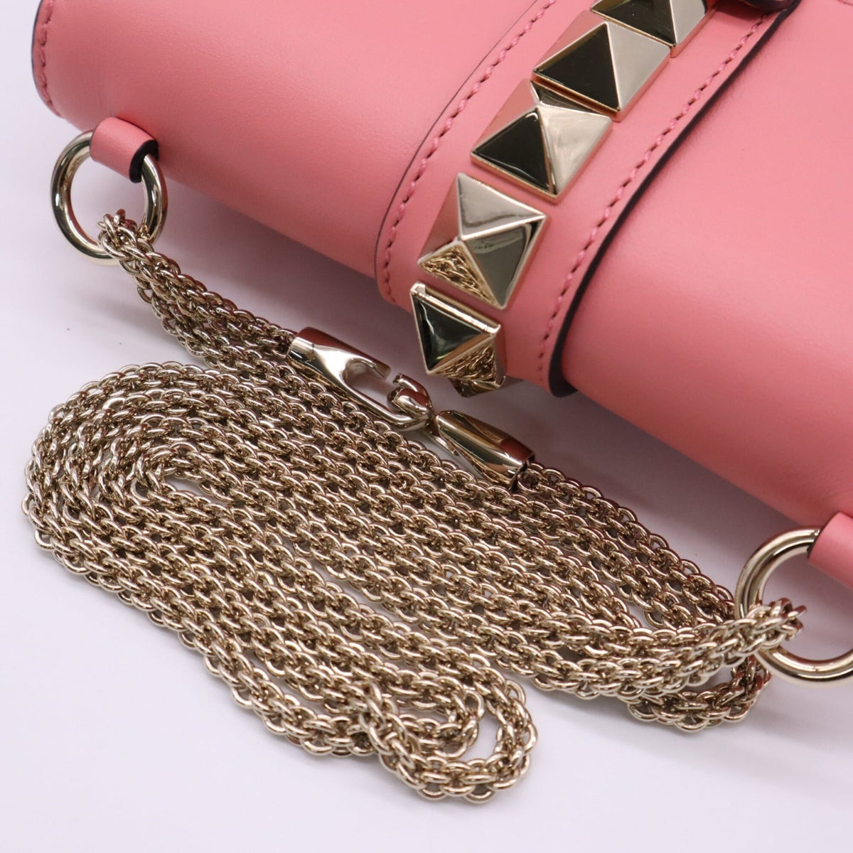 Valentino Pink Leather Shoulder Bag (Pre-Owned)