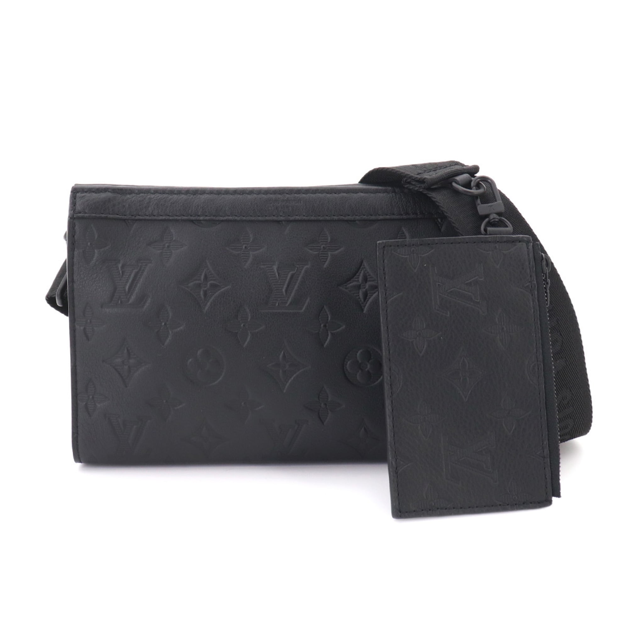 Louis Vuitton Black Monogram Shadow Leather Shoulder Bag (Pre-Owned)