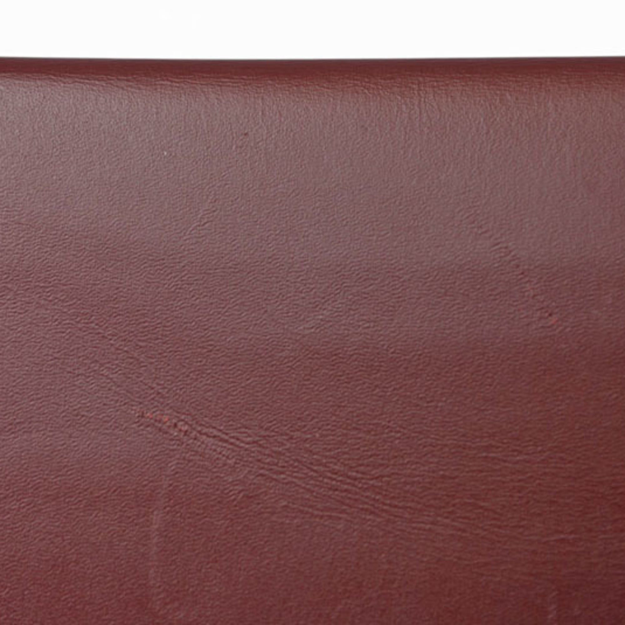 Cartier Must Bordeaux Leather Long Wallet (Bi-Fold) (Pre-Owned)