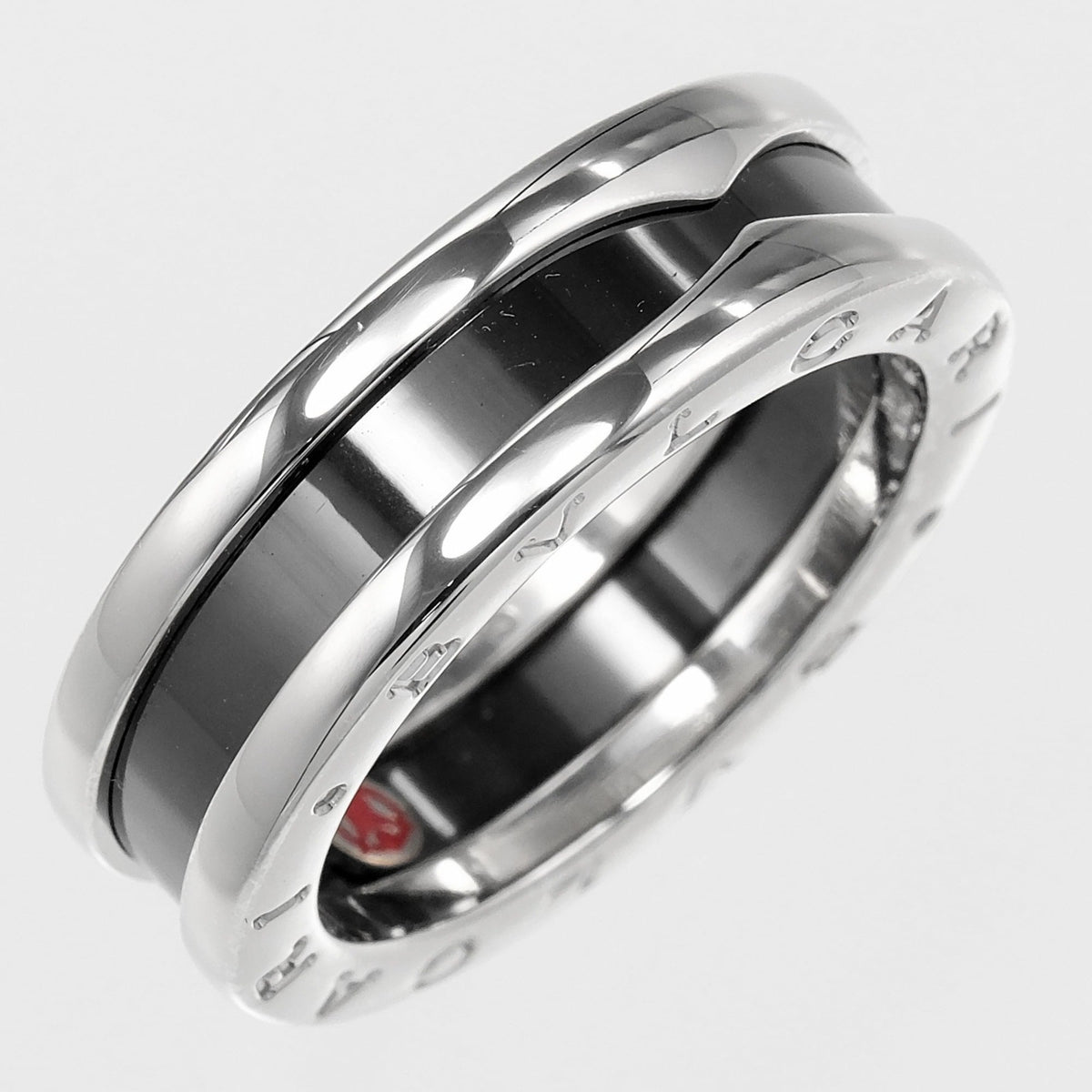 Bvlgari B.Zero1 Ceramic Silver 925 Band Ring (Pre-Owned)