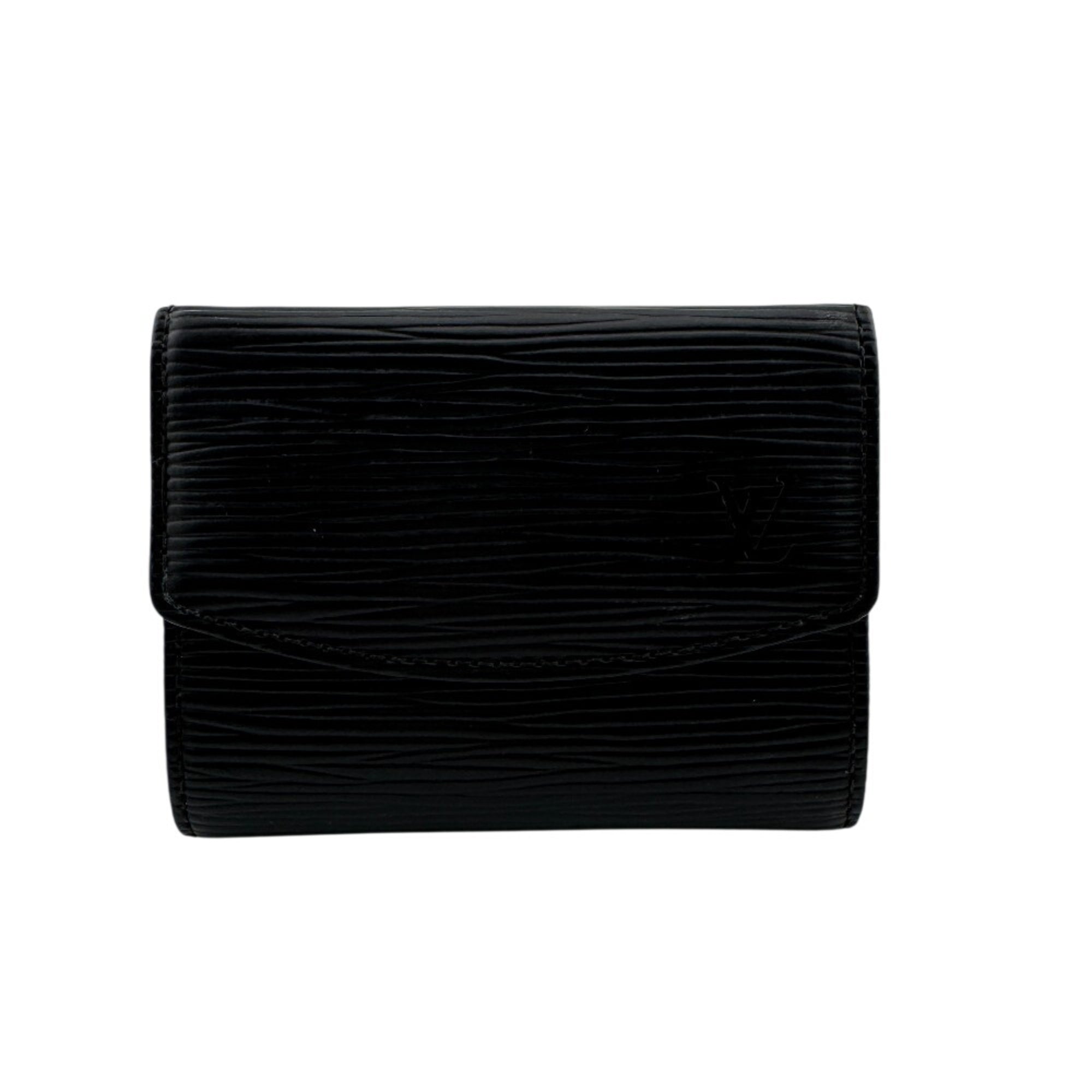 Louis Vuitton Black Leather Coin Purse/Coin Case (Pre-Owned)