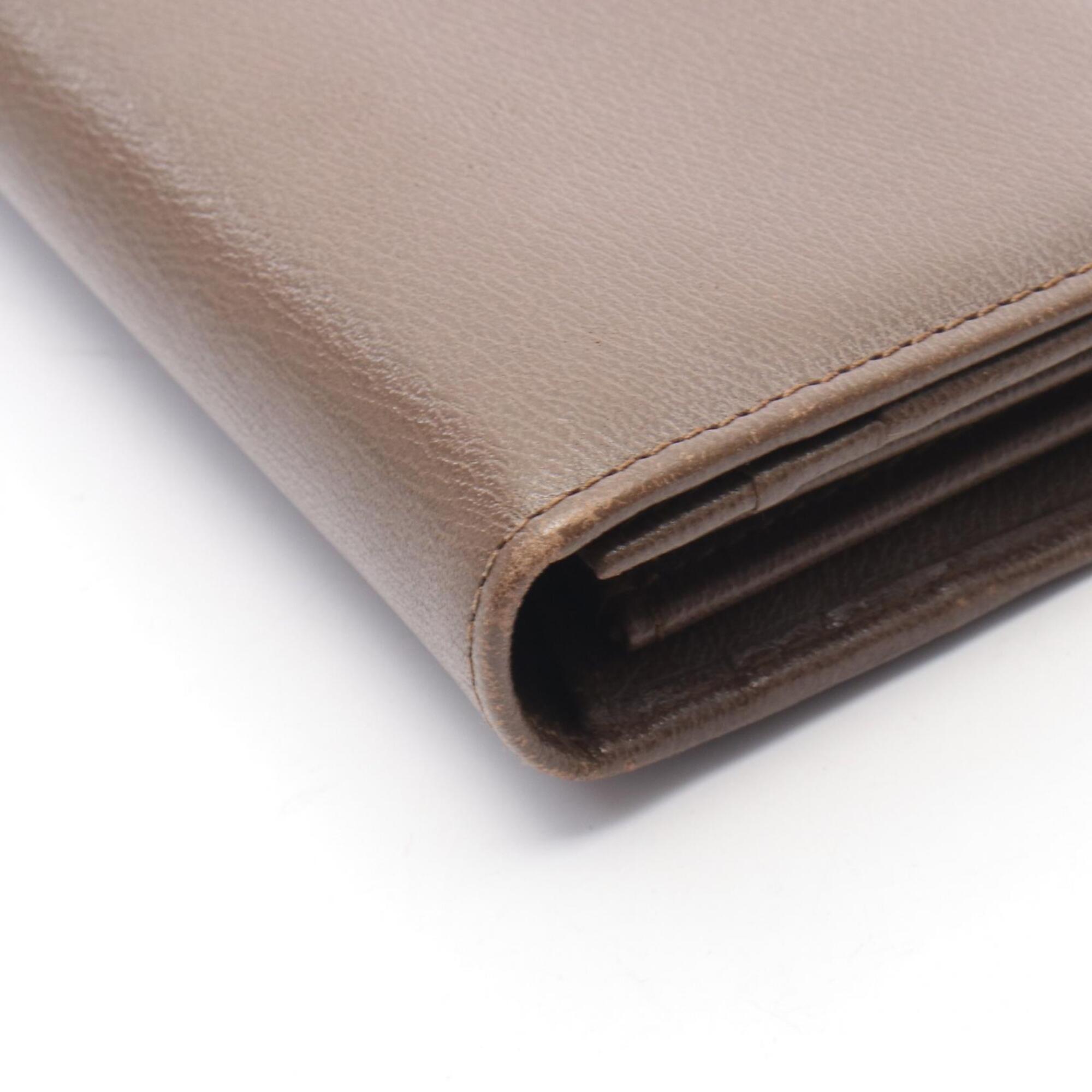 Loewe Brown Leather Long Wallet (Bi-Fold) (Pre-Owned)