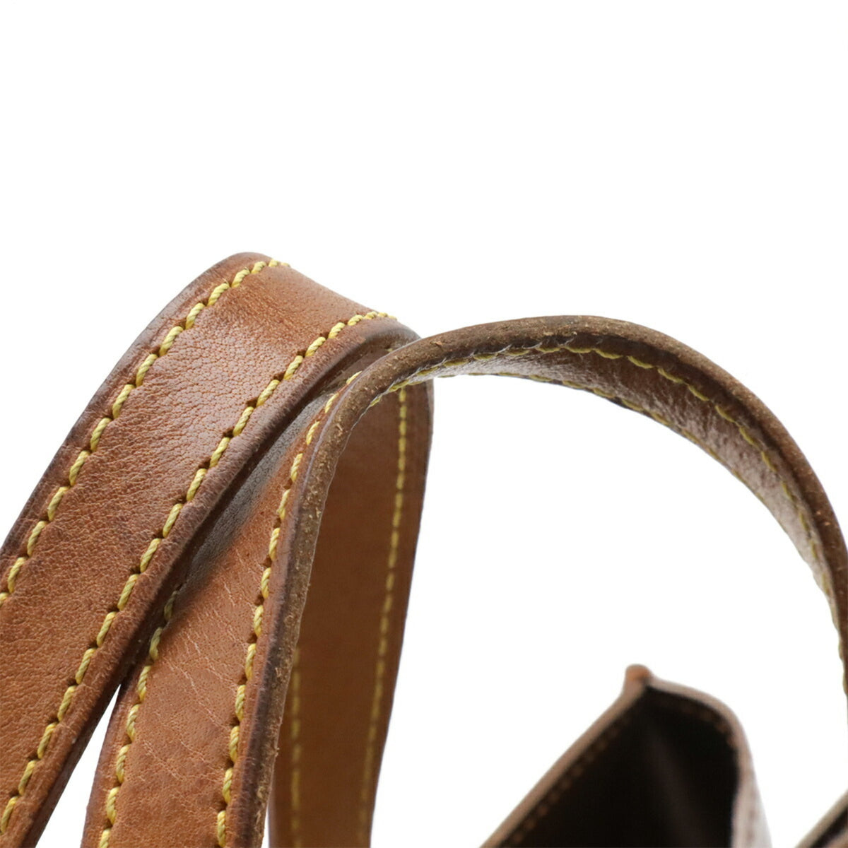 Louis Vuitton Bronze Leather Handbag Tote Bag (Pre-Owned)