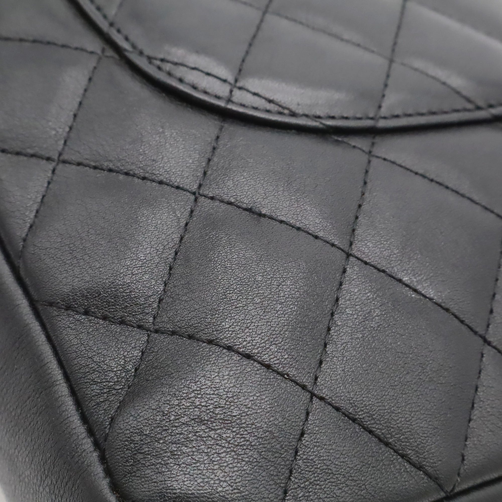 Chanel Ligne Cambon Black White Leather Shoulder Bag (Pre-Owned)