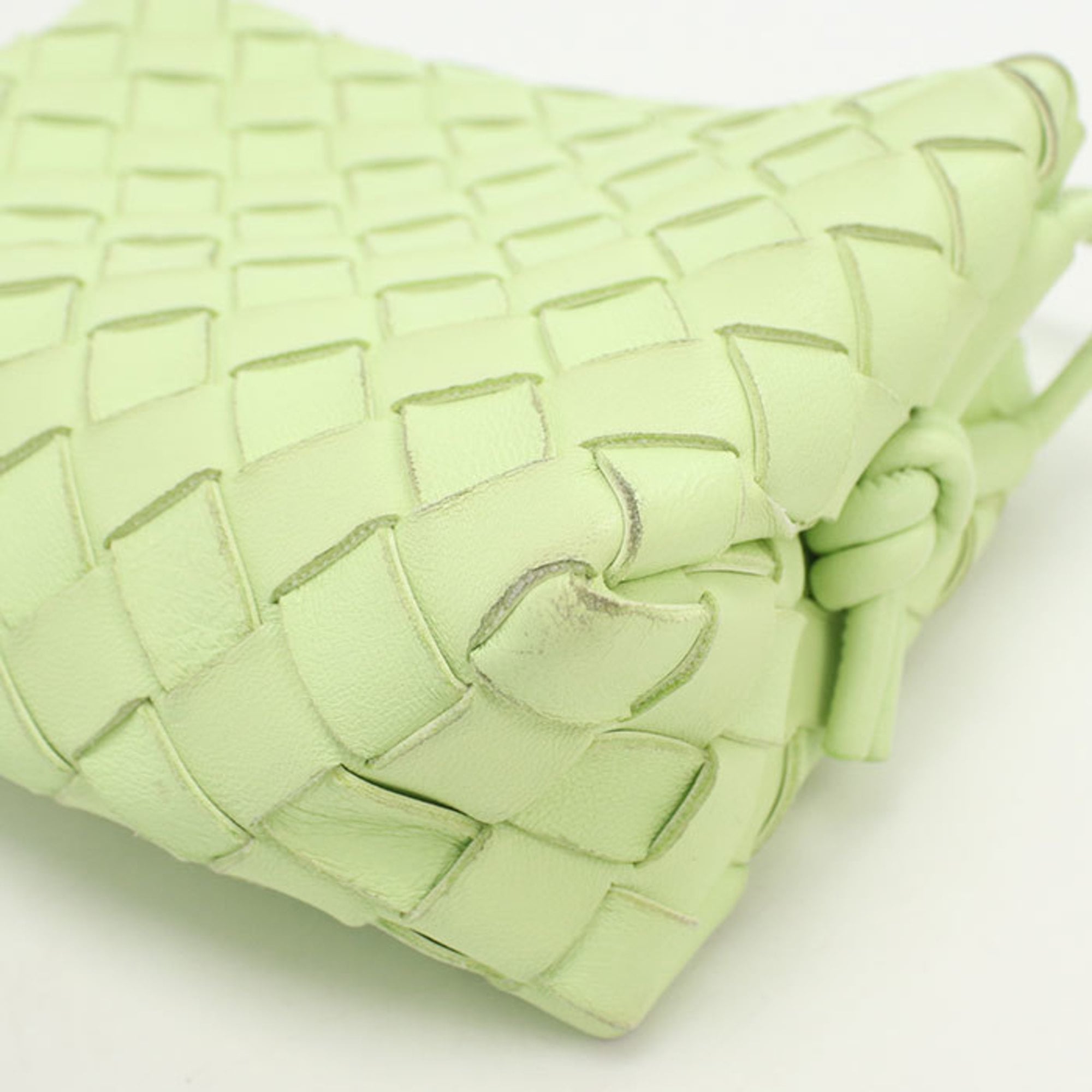 Bottega Veneta Intrecciato Green Intrecciato Shoulder Bag (Pre-Owned)