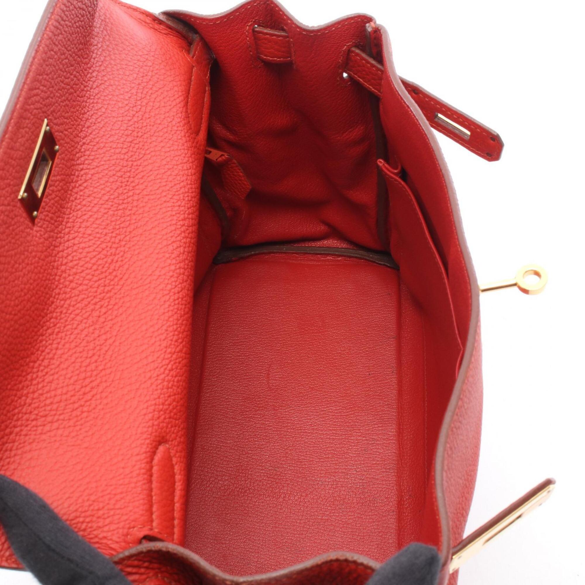 Hermes Red Color Togo Leather Handbag (Pre-Owned)