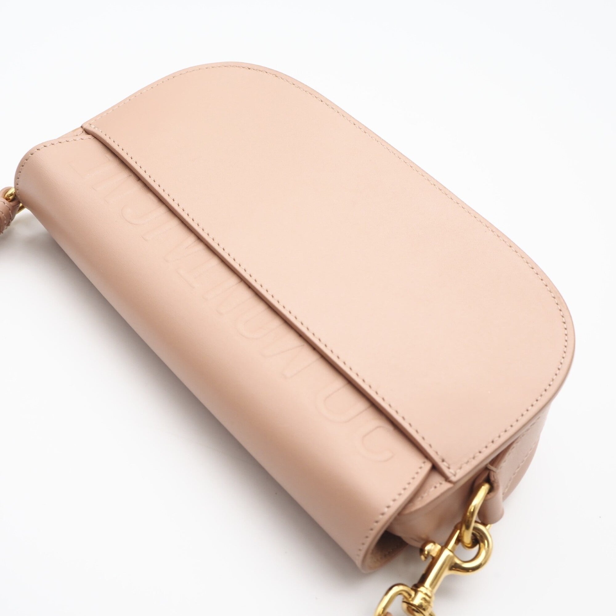 Christian Dior Pink Beige Leather Shoulder Bag (Pre-Owned)