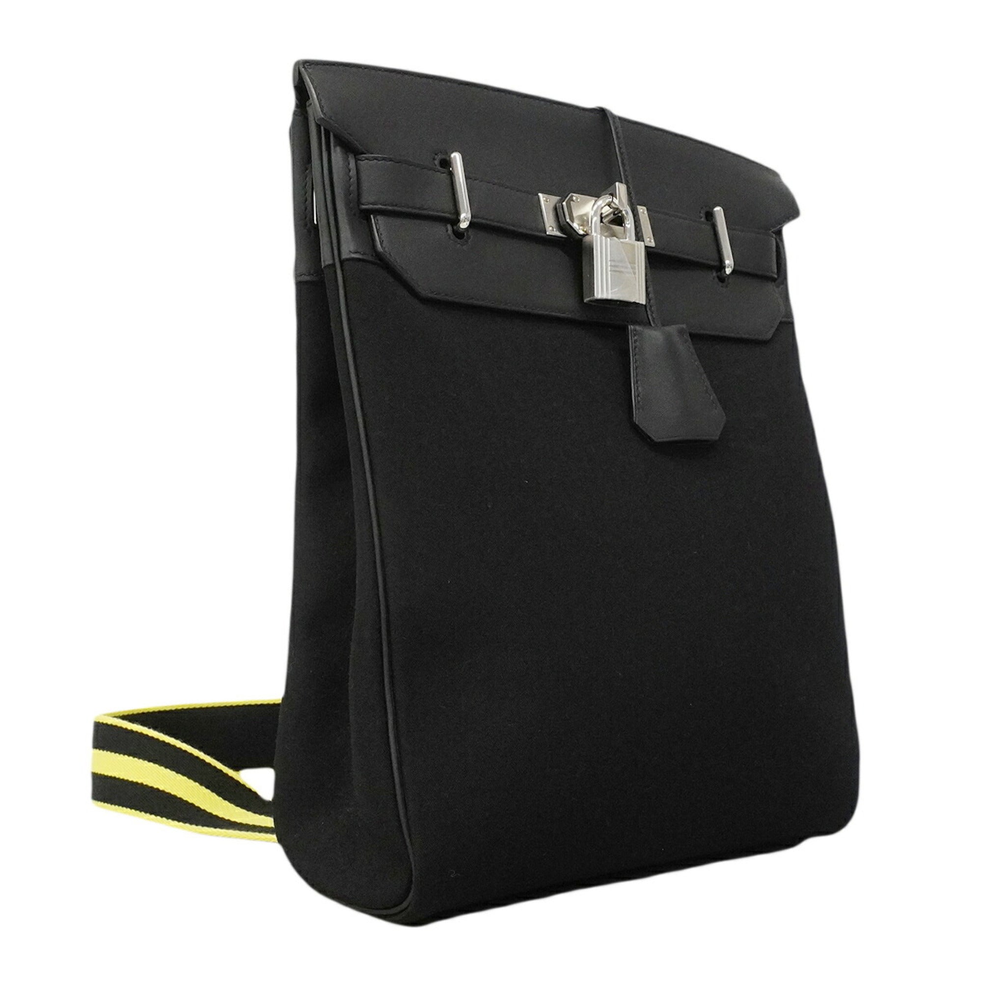 Hermes Black Toile Officier Swift Leather Shoulder Bag (Pre-Owned)