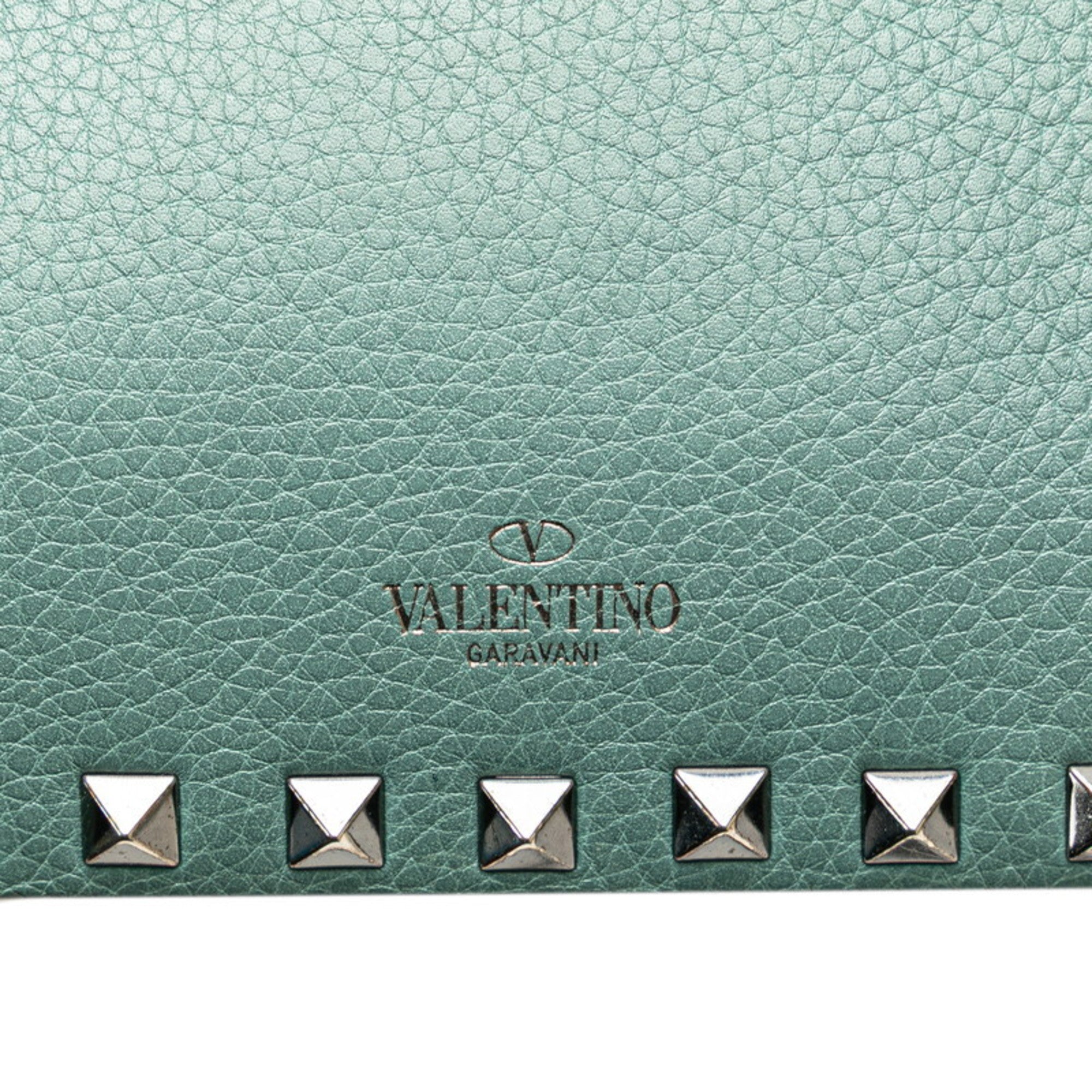 Valentino Green Leather Shoulder Bag (Pre-Owned)