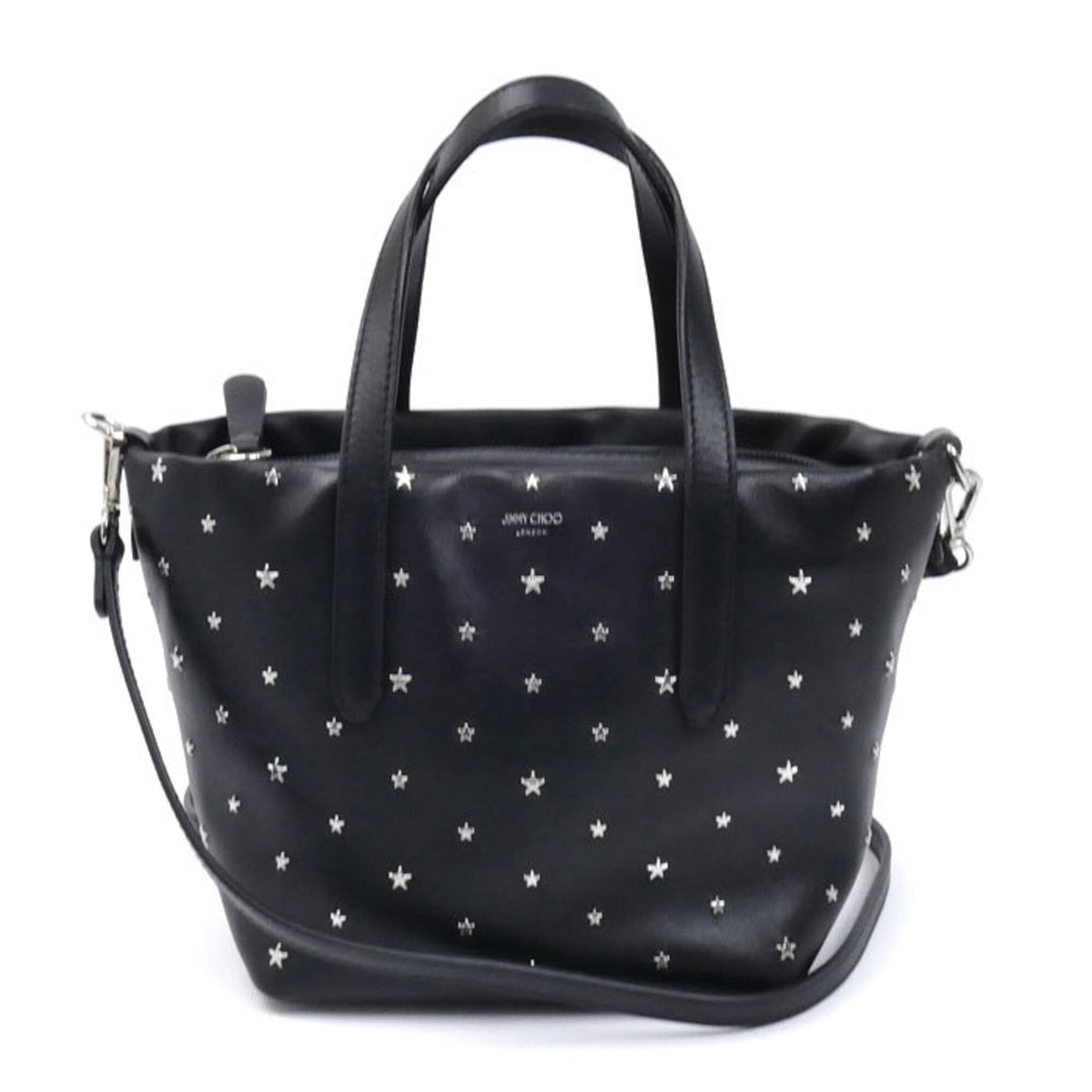 Jimmy Choo Black Leather Shoulder Bag (Pre-Owned)