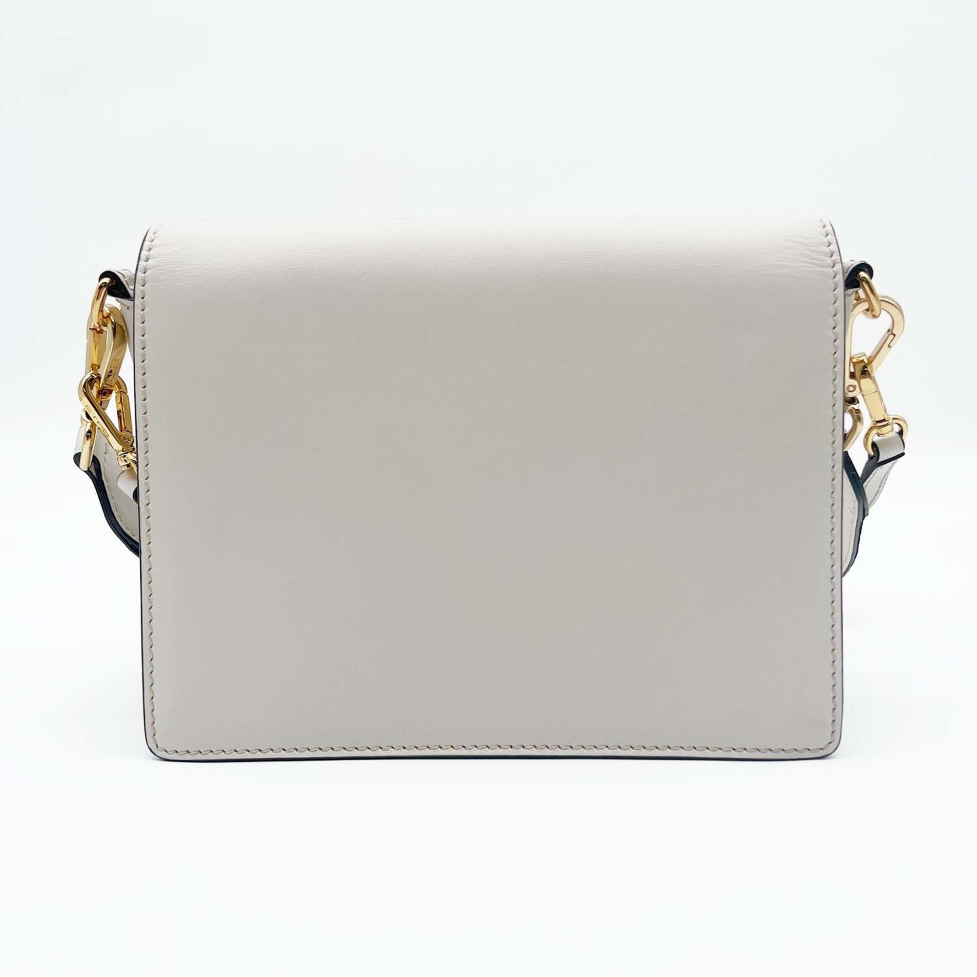 Etro Multi-Color White Leather Shoulder Bag (Pre-Owned)