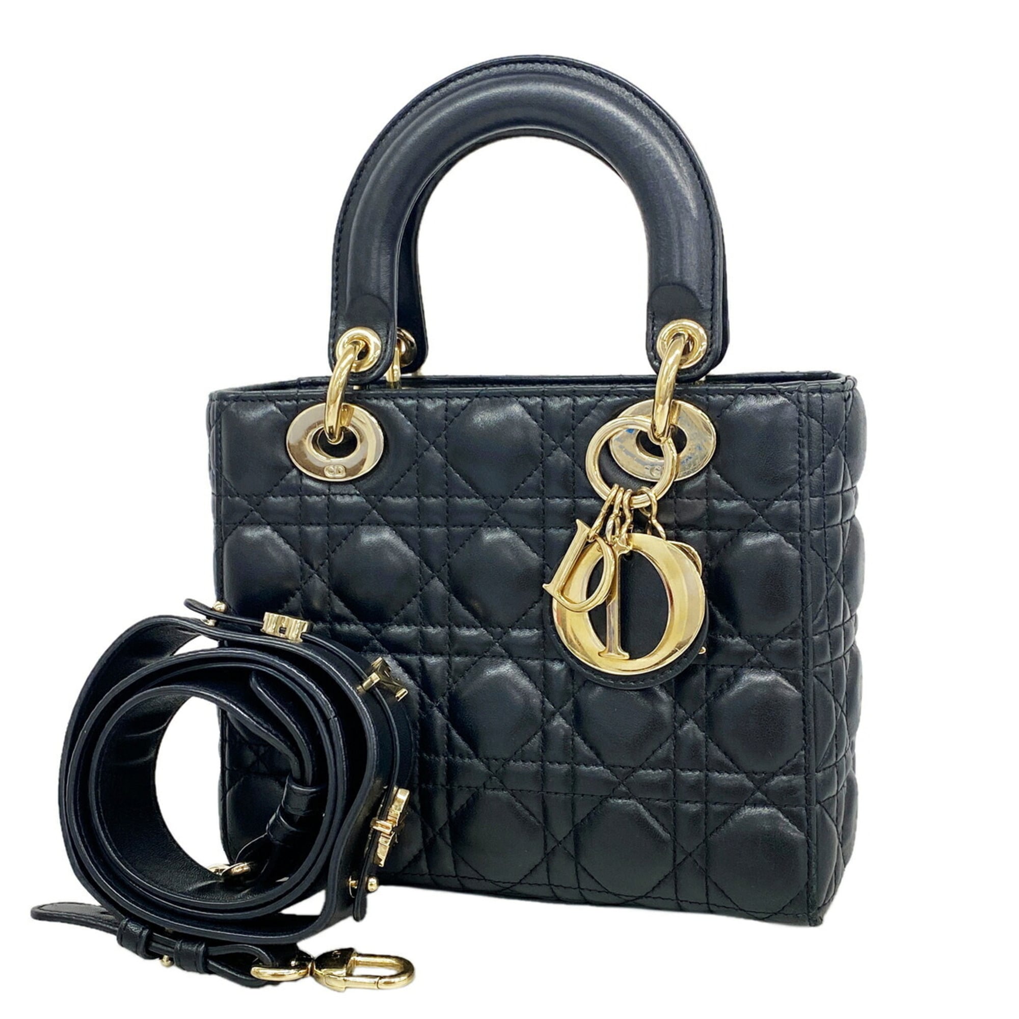 Christian Dior Black Leather Handbag (Pre-Owned)