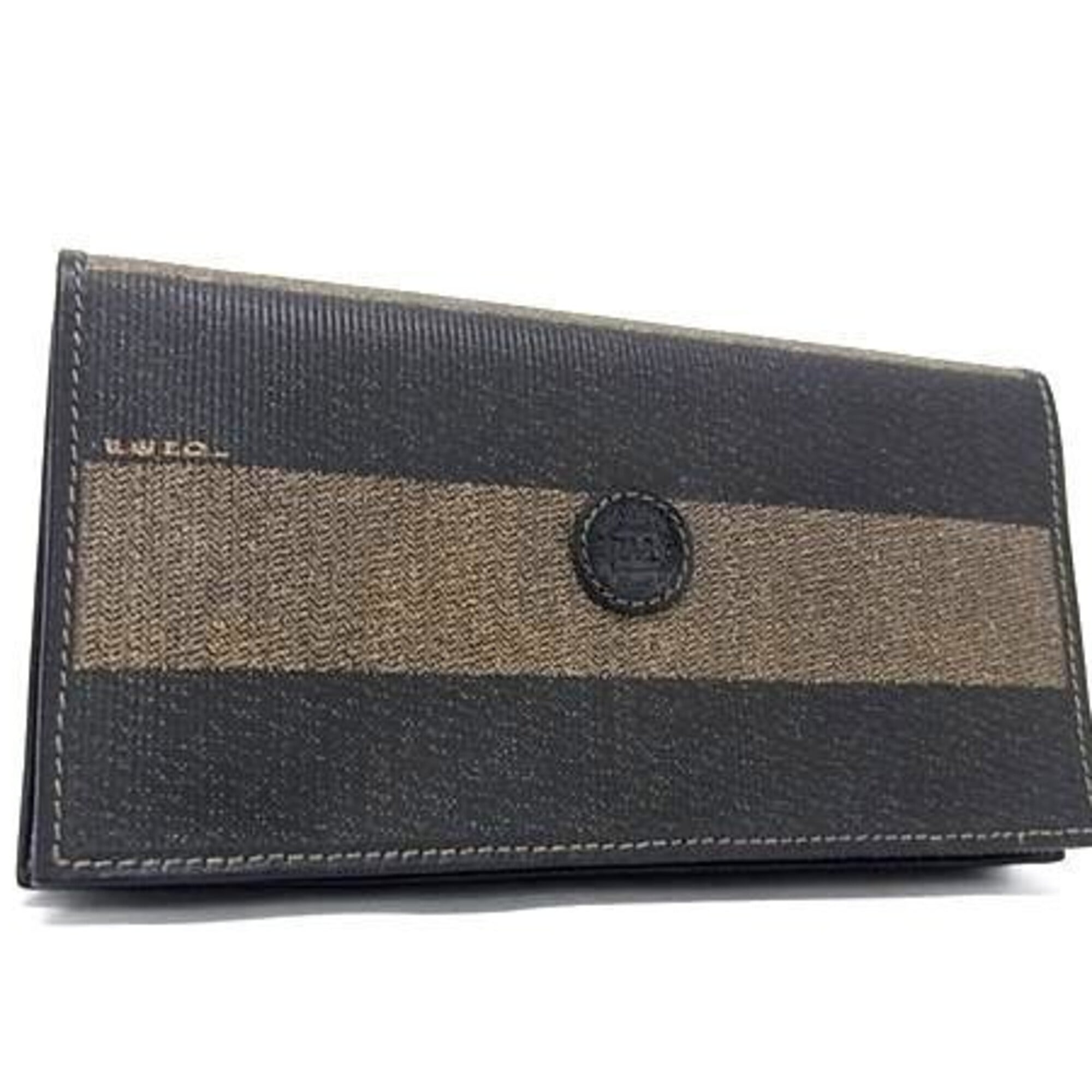 Fendi Black Brown Pvc Long Wallet (Bi-Fold) (Pre-Owned)