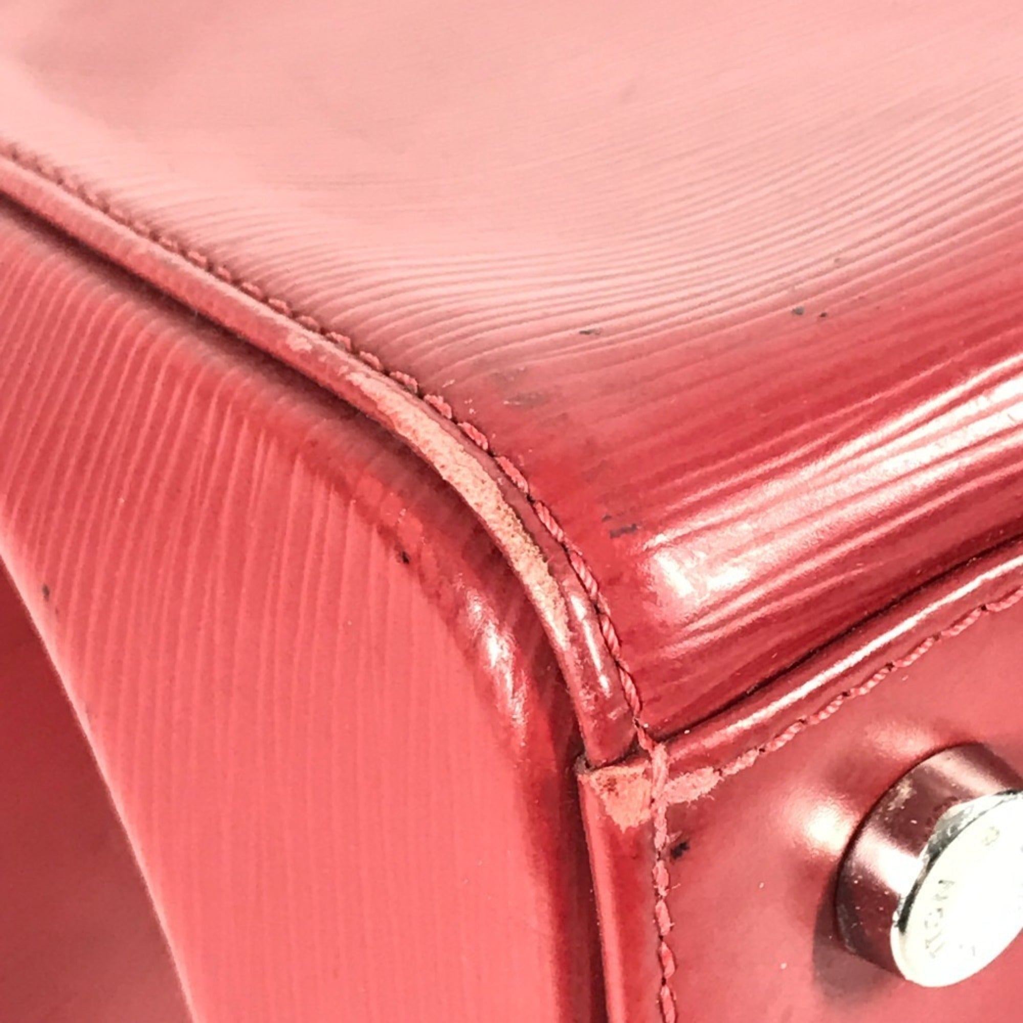 Louis Vuitton Carmine Red Color Epi Leather Handbag Shoulder Bag Tote Bag (Pre-Owned)
