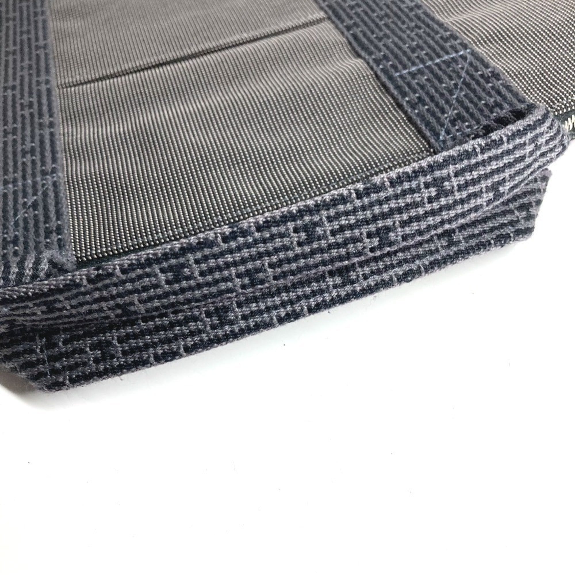 Hermes Her Line Gray Canvas Briefcase (Pre-Owned)