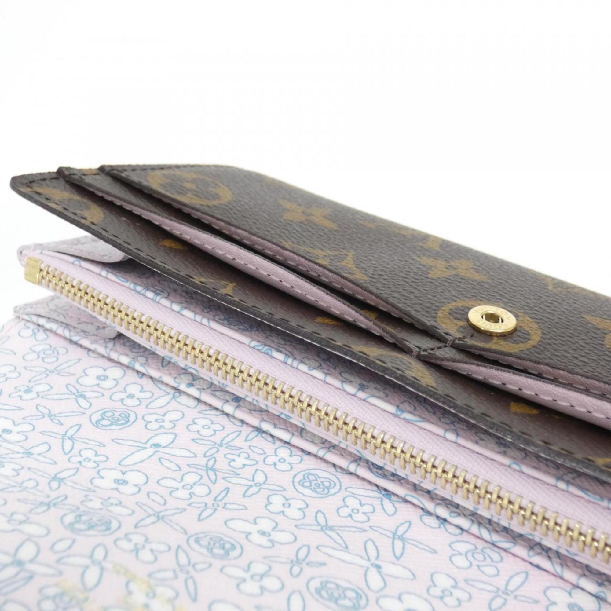 Louis Vuitton Marron Monogram Rose Monogram Long Wallet (Bi-Fold) (Pre-Owned)