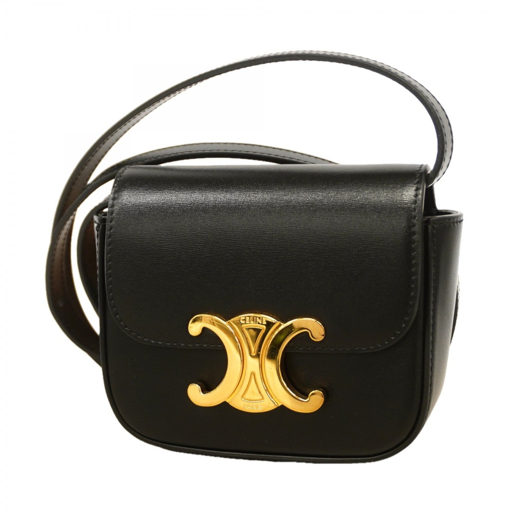 Celine Black Leather Shoulder Bag (Pre-Owned)