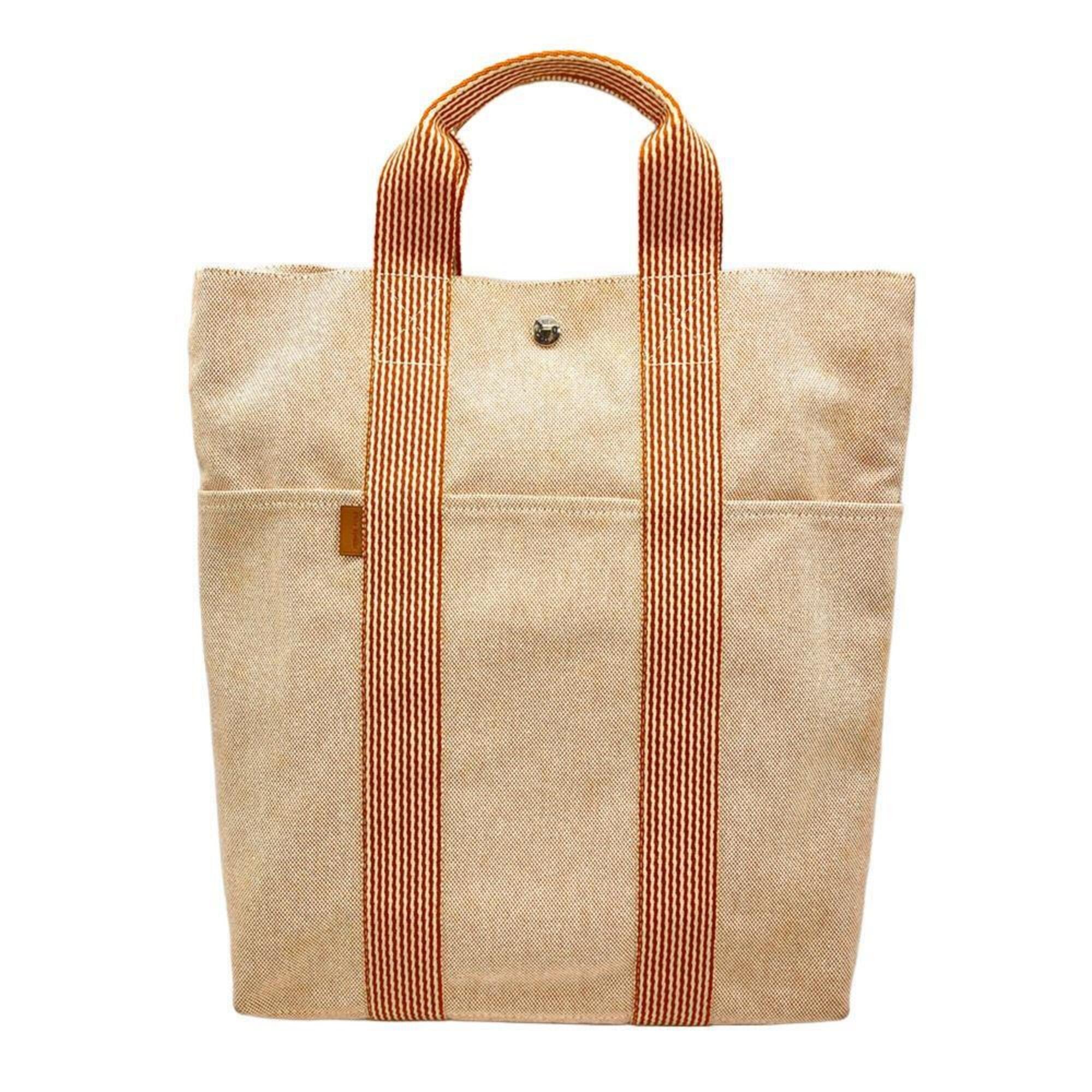 Hermes Fourre Tout Orange Canvas Tote Bag (Pre-Owned)