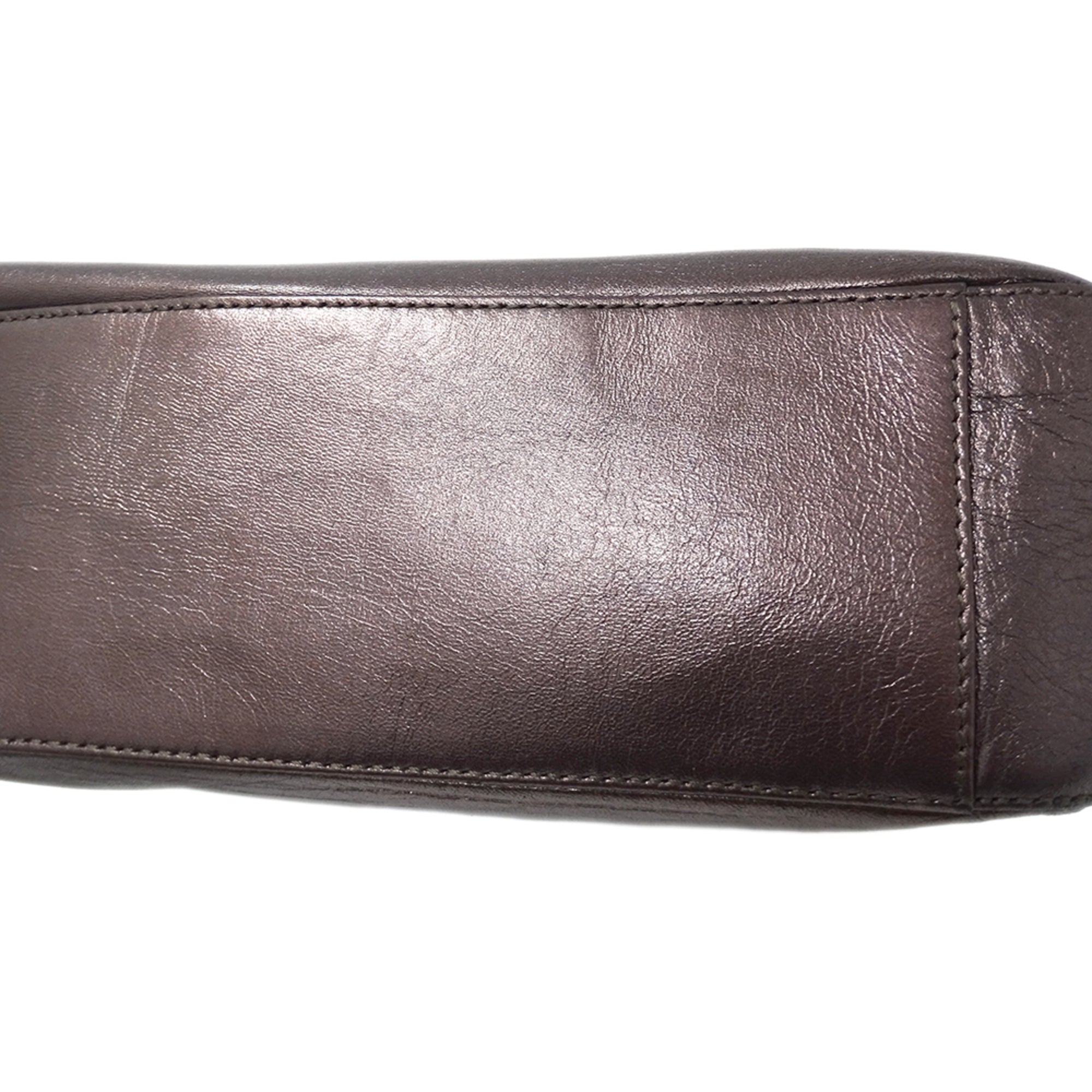 Prada Metallic Purple Leather Shoulder Bag (Pre-Owned)