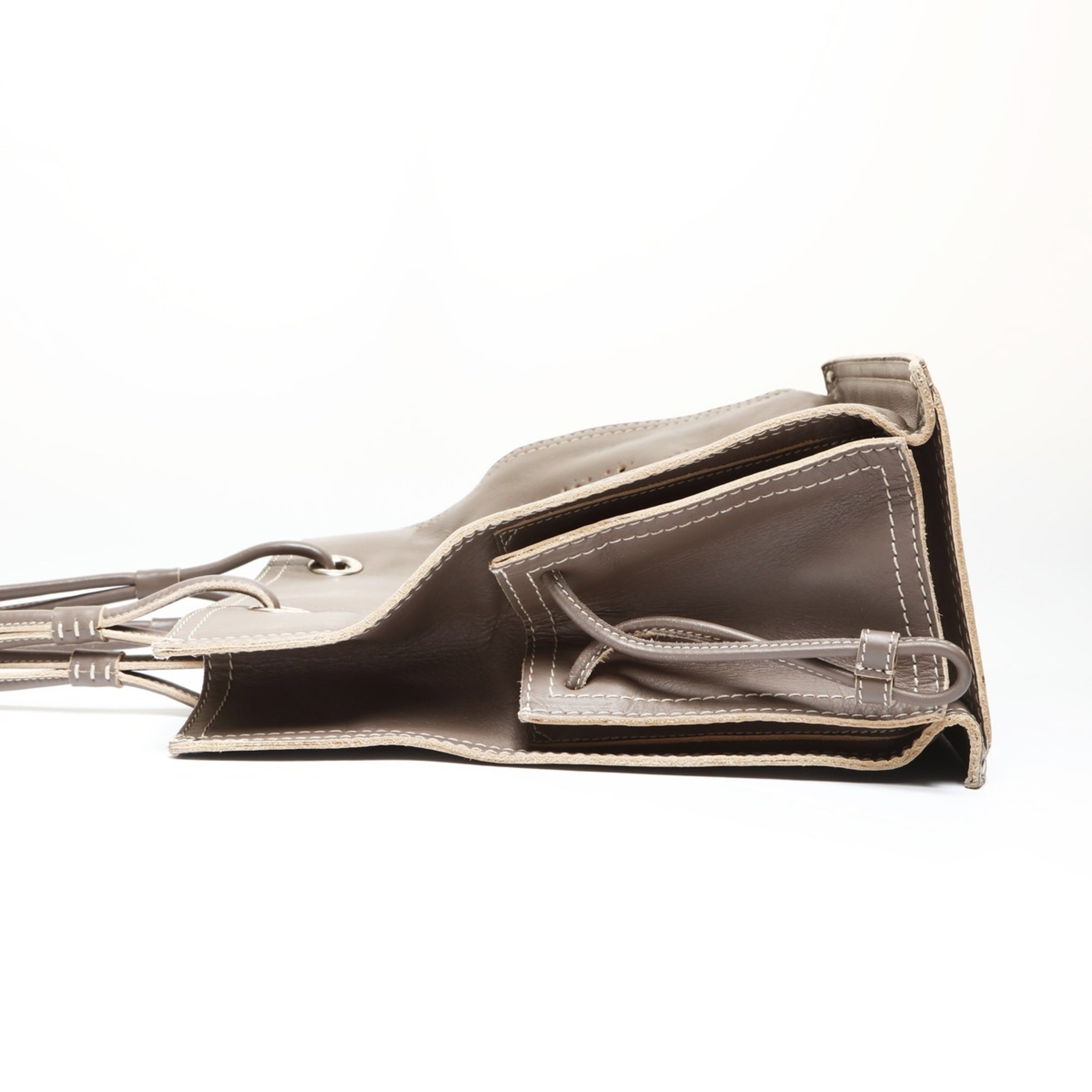 Loewe Gray Brown Leather Tote Bag (Pre-Owned)
