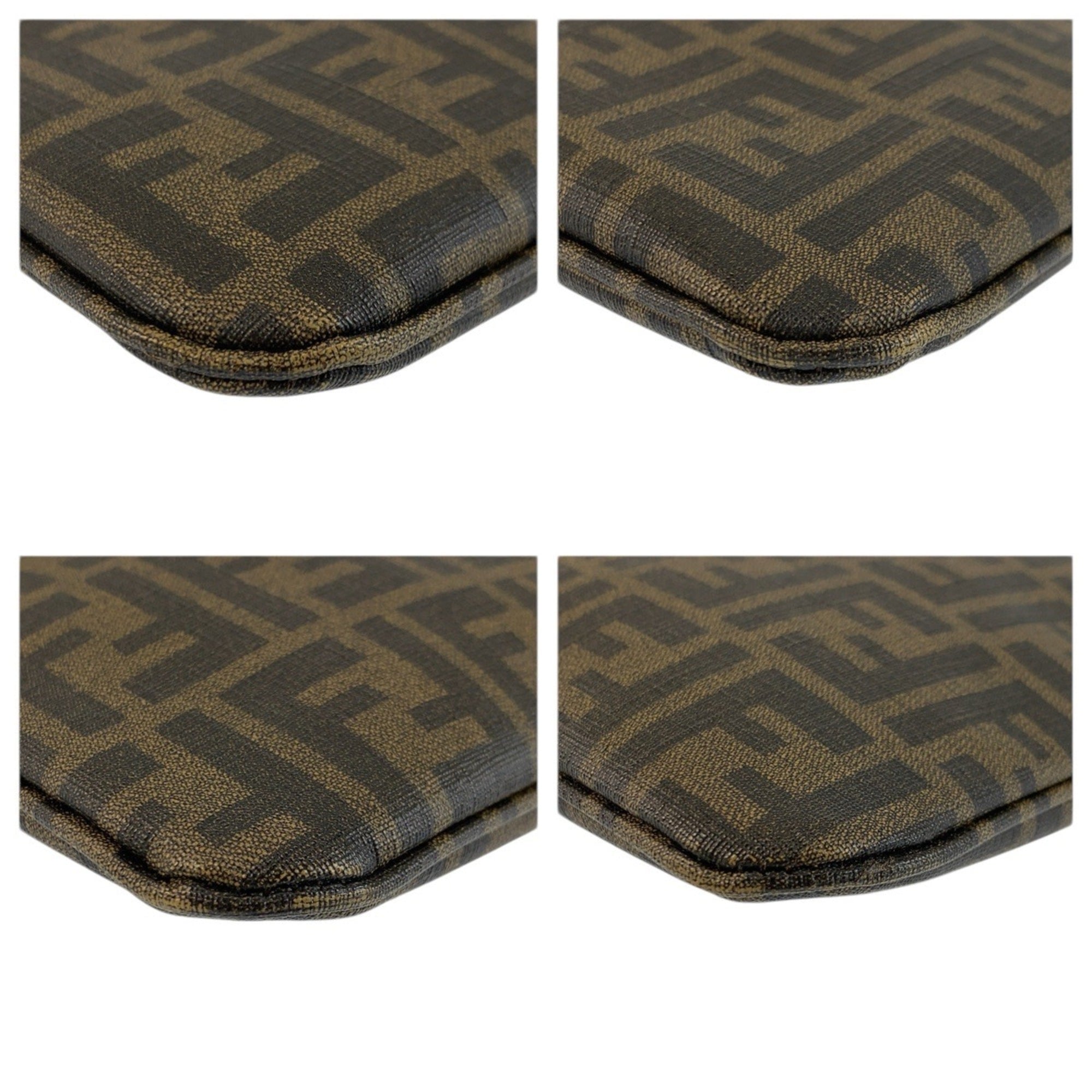 Fendi Brown Pvc Pochette Shoulder Bag (Pre-Owned)