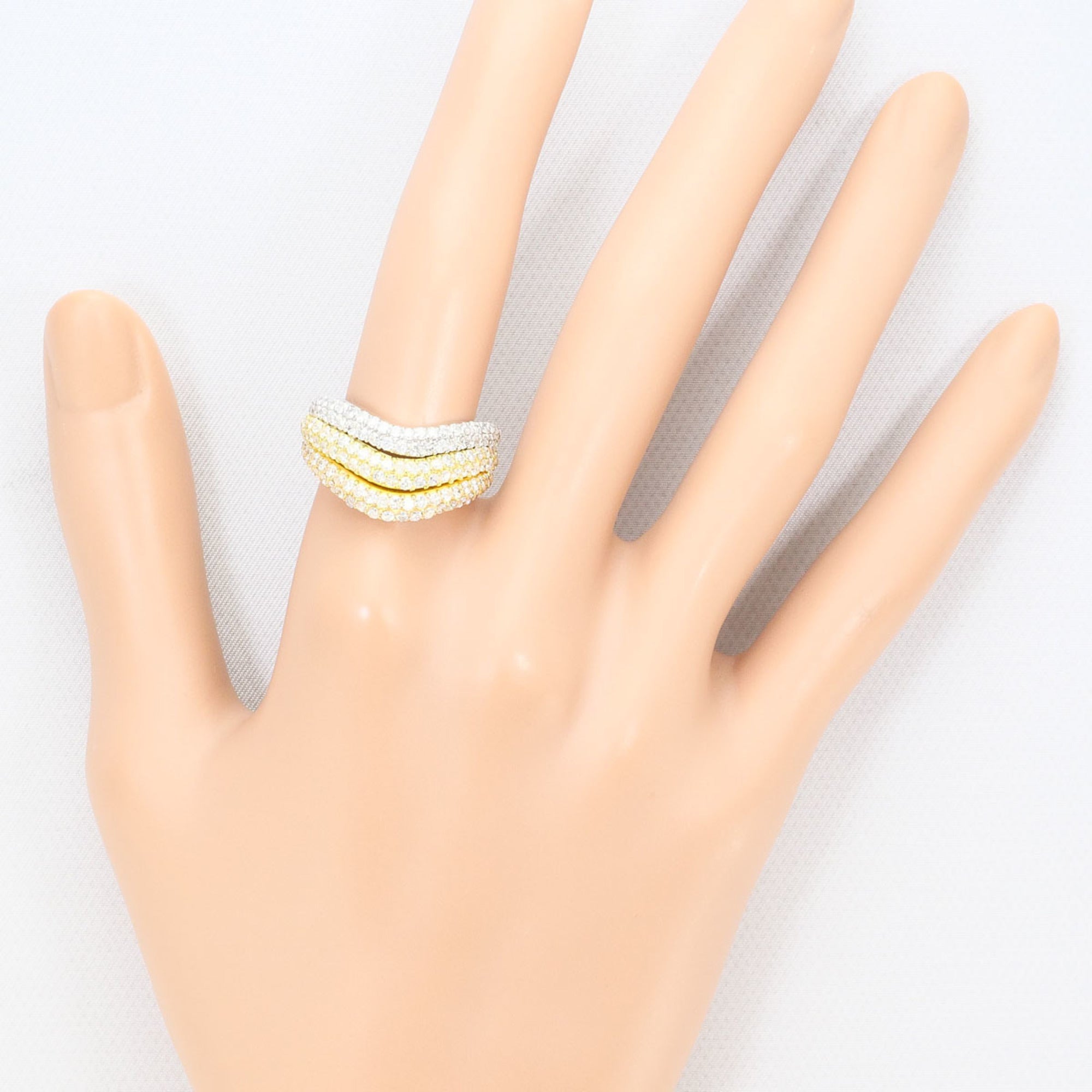 Unbranded Pink Gold Platinum Yellow Gold Yellow Gold (18K) Pink Gold (18K) Platinum 900 Band Ring (Pre-Owned)