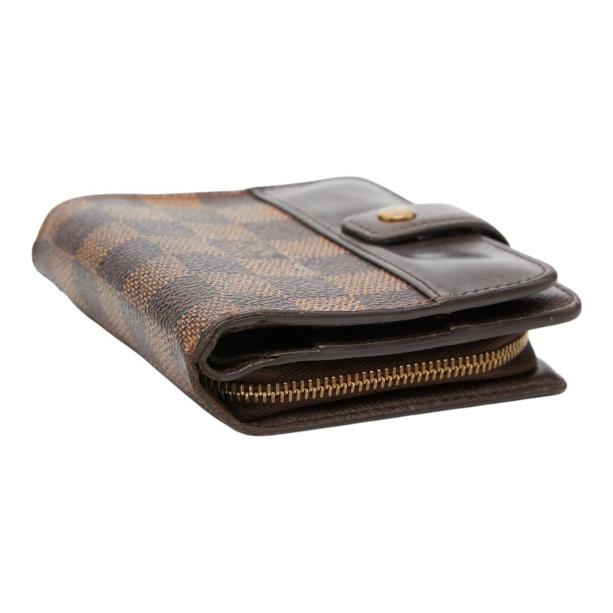 Louis Vuitton Damier Brown Ebene Pvc Leather Wallet (Bi-Fold) (Pre-Owned)