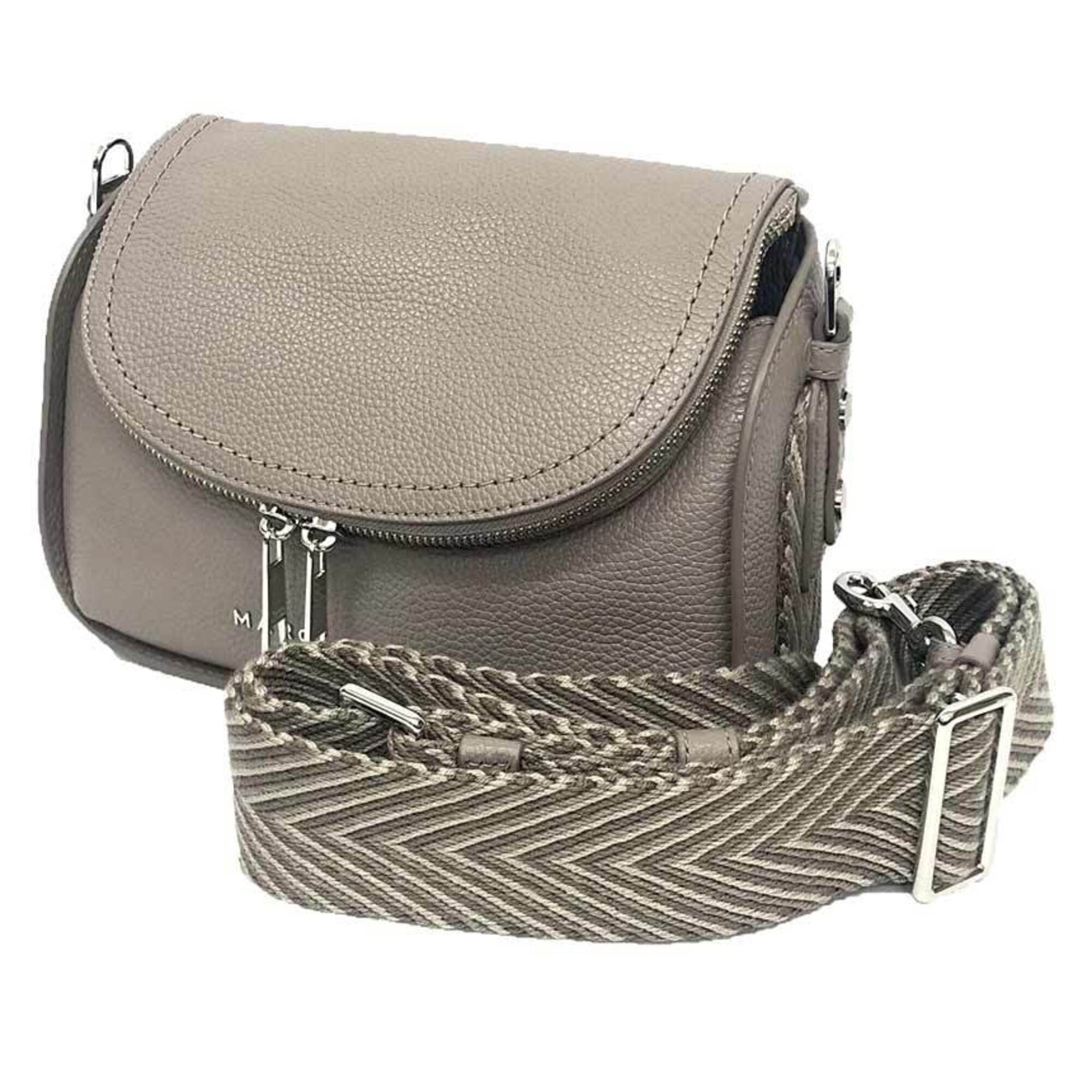 Marc Jacobs Gray Leather Messenger Bag Shoulder Bag (Pre-Owned)