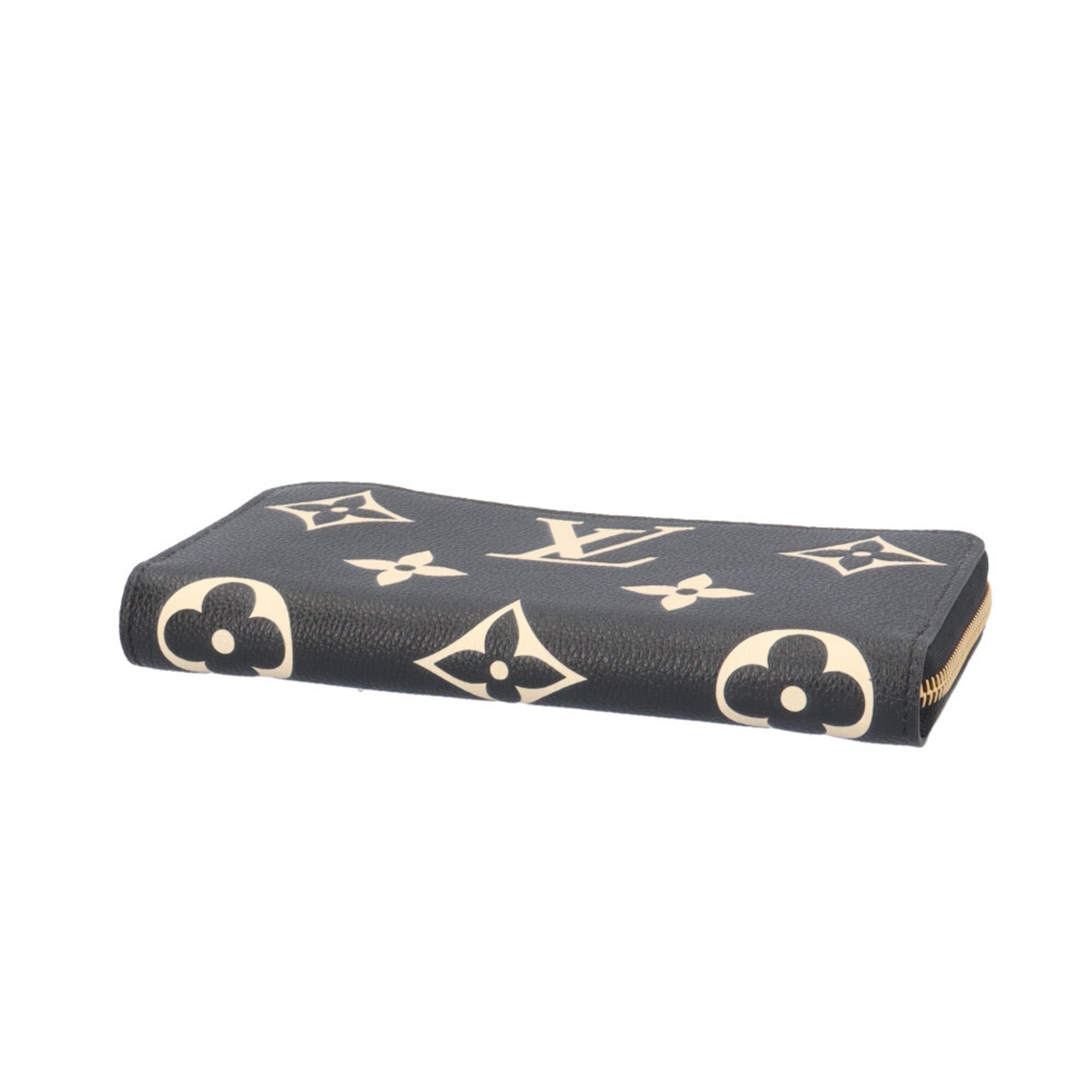 Louis Vuitton Beige Black Monogram Coin Purse/Coin Case (Pre-Owned)