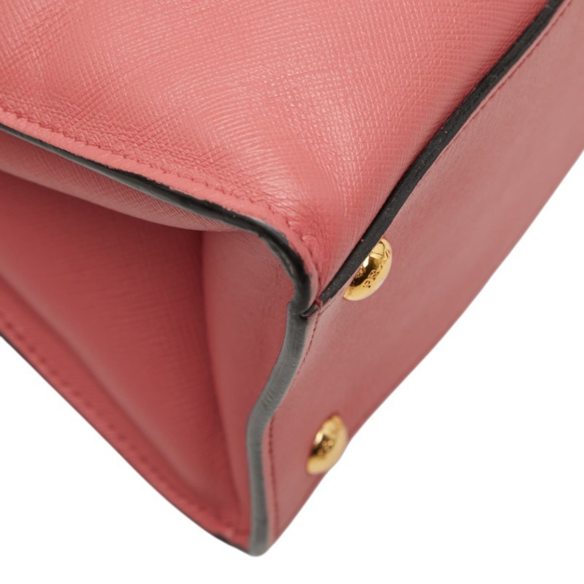 Prada Pink Leather Handbag Shoulder Bag (Pre-Owned)